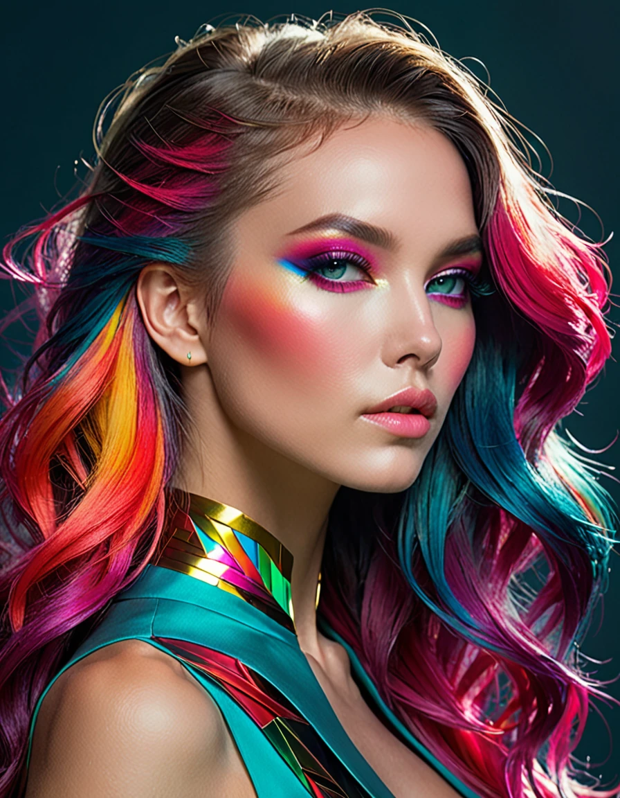 designed digital art, trending digital fantasy art,stephen lau and artgerm, as seen on artgerm, artgerm julie bell beeple, stanley artgerm lau, artgerm and ben lo, portrait of , artgerm on artstation pixiv photorealistic fashion cover photo, side view of a beautiful ukrainian woman, with beautiful and colorful makeup, splash colors, studiolight, realistic, beauty, 8k, UHD --s 250 --style raw --v 6.0
