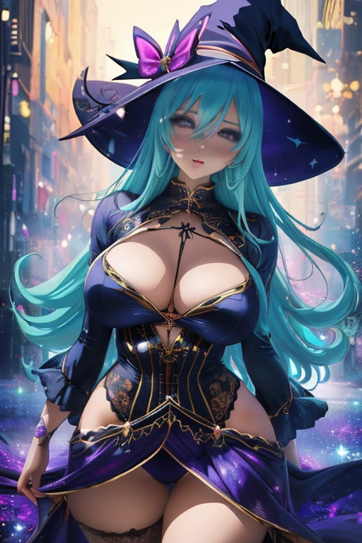 (best quality,highres:1.2),(realistic:1.37),(anime),(portrait),(vivid colors),(bokeh),(witch,sexy pose:1.1),(witch,sexy dress:1.1),(witch),(big breasts),(beautiful detailed eyes),(beautiful detailed lips),(long eyelashes),(anime figure)