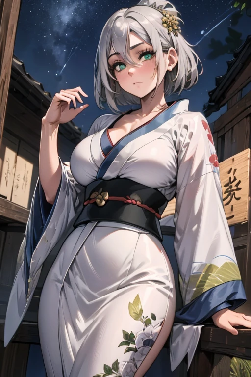 1girl, White hair, Purple eye, sportrait, photorealestic, 比基尼,Towels, (onsen), sidelighting, wallpaper, nsfw,