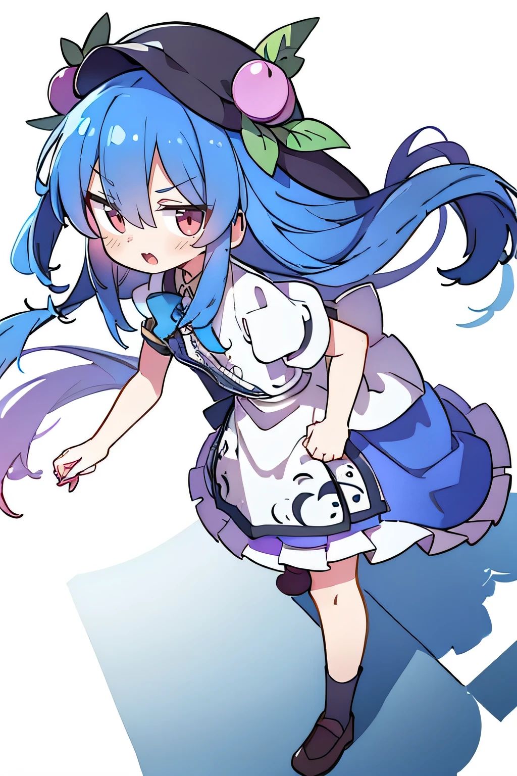 (masterpiece),best quality, expressive eyes, perfect face, 1girl,
 Put your hands on your waist,fair, Gorgeous,Japanese cartoons,girl,lola,Hina Angel, blue hair, blue haired, floating clothes,Grab your waist, Grab your waist, hands on hips , hands on hips,sit, sit on ground, Legs on the ground, flat chest