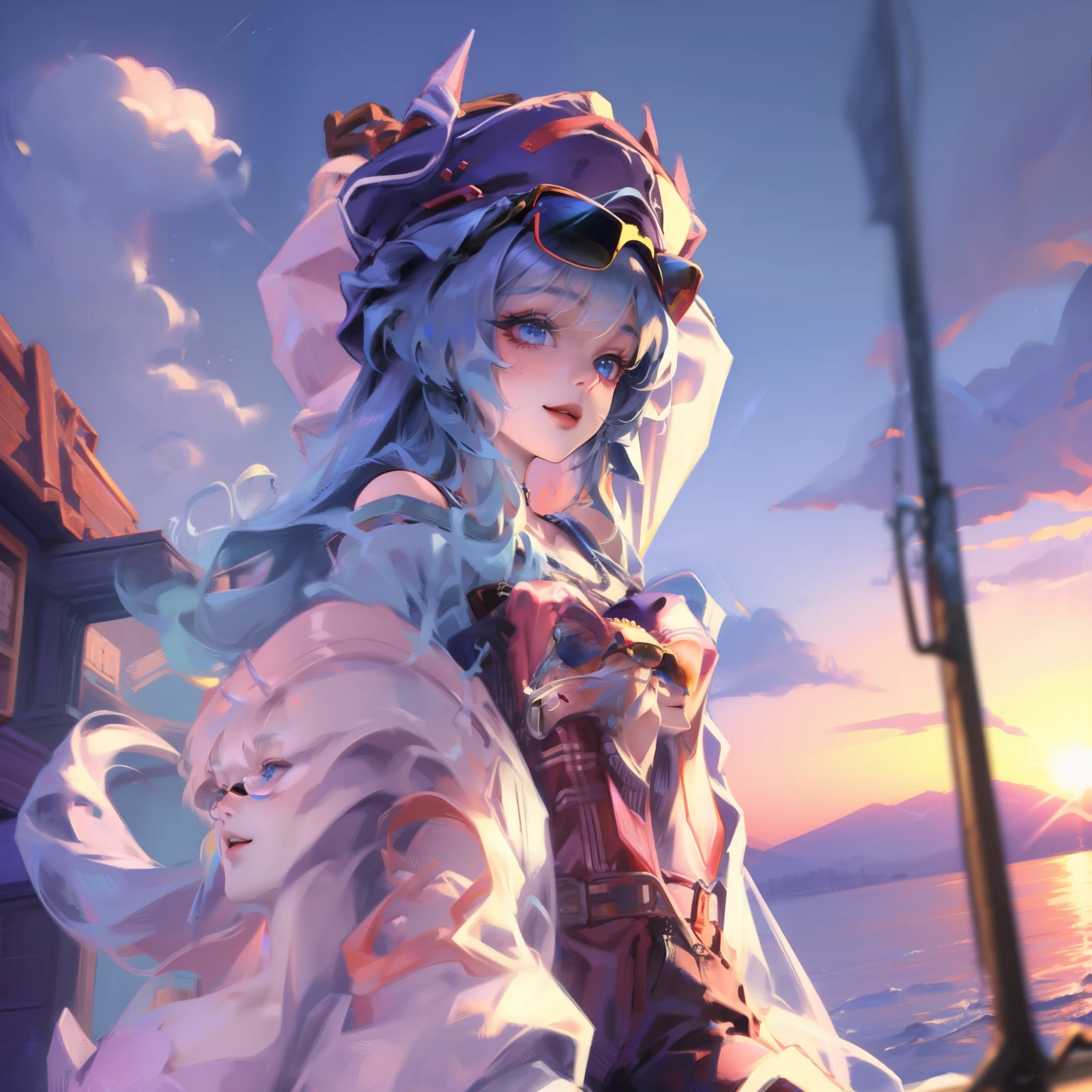 ((best quality)), ((masterpiece)), ((actual)), ((best quality)), ((masterpiece)), ((actual)), Girl walking in the desert, Look tired, Wear loose-fitting clothing, long-sleeved shirts and pants, hat, sunglasses, very beautiful, At eye level with a natural, casual style, breath-taking scenery, masterpiece, (high resolution), The original, extremely detailed 8K , (photoactual:1.4),flawless face, perfect eyes,Symmetrical body shape,Smile,