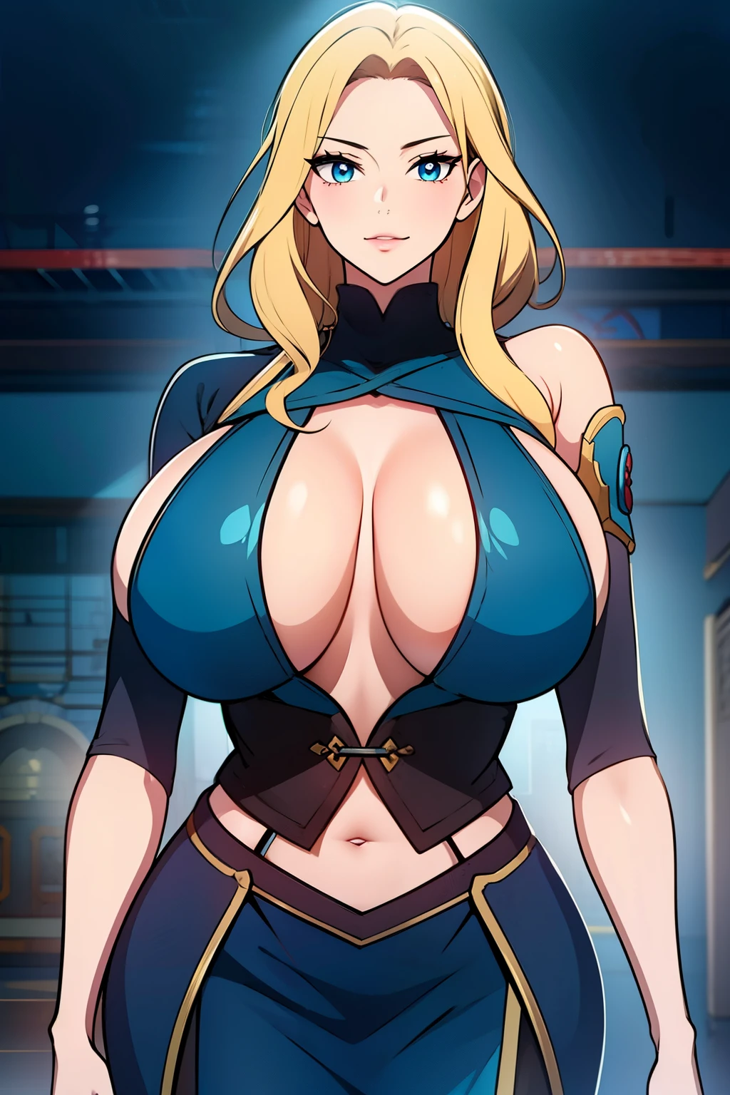 An anime-style artwork depicting ruan mei from the game Honkai star rail.
Tags: ruan mei, anime, detailed eyes, detailed lips, crop top, turtleneck, pencil skirt, smiling expression, intense gaze, glowing emblem on hand, dynamic pose, mystical background, vibrant colors, digital art, high-resolution, professional quality, gigantic breasts, (underboob : 1.4), curvy, cowboy shot, (gigantic breasts: 1.4), (blue eyes: 1.4), (blonde hair: 1.4)
