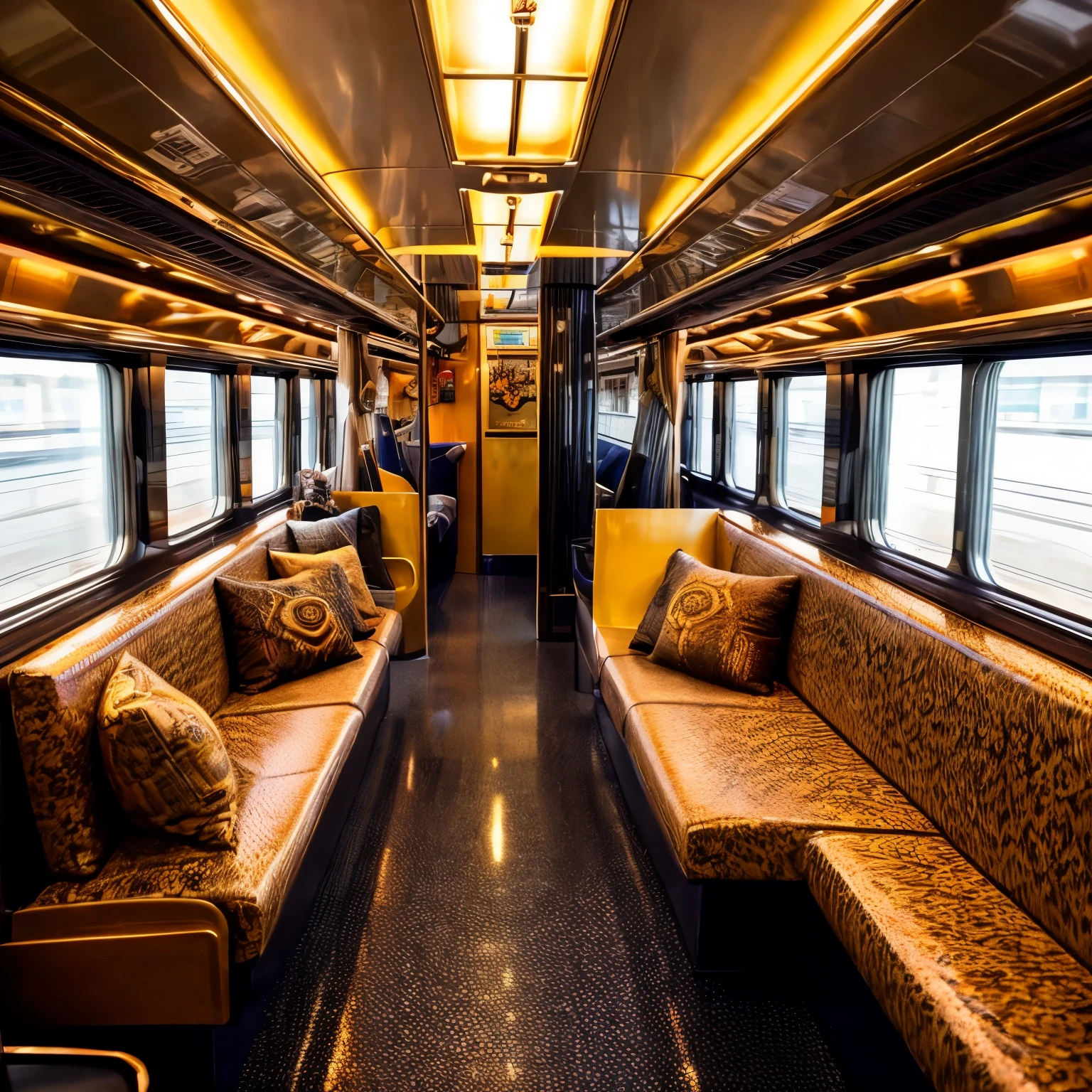 (best quality, highres),ultra-detailed, realistic, vibrant colors, HDR, bokeh, A train filled with many beautiful different celebrity women with prominently large breasts, thin with hourglass figures, each woman exuding confidence and sensuality. The train carriages are packed to the brim, creating a vibrant atmosphere of excitement and desire. The women's bodies are realistic and exquisitely detailed, with every curve and contour expertly rendered. The train itself is a masterpiece of engineering, sleek and modern in design. The metallic surfaces gleam under the studio lighting, reflecting the vibrant colors around them. The interior of the train is luxuriously appointed, with plush seating and elegant decor.