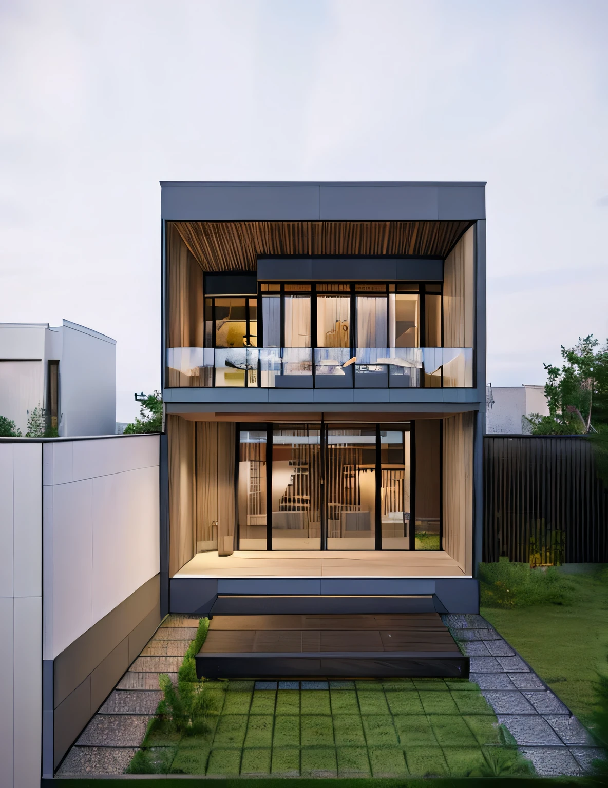 rendering of a modern residential townhouse, professional render, wide angle exterior 2023, highly detailed render, high quality rendering, realistic render, architectural render, high-quality render, detailed rendering, hyper-realistic render, hyper - realistic render, very realistic 3 d render, high render, realistic rendering, very realistic render