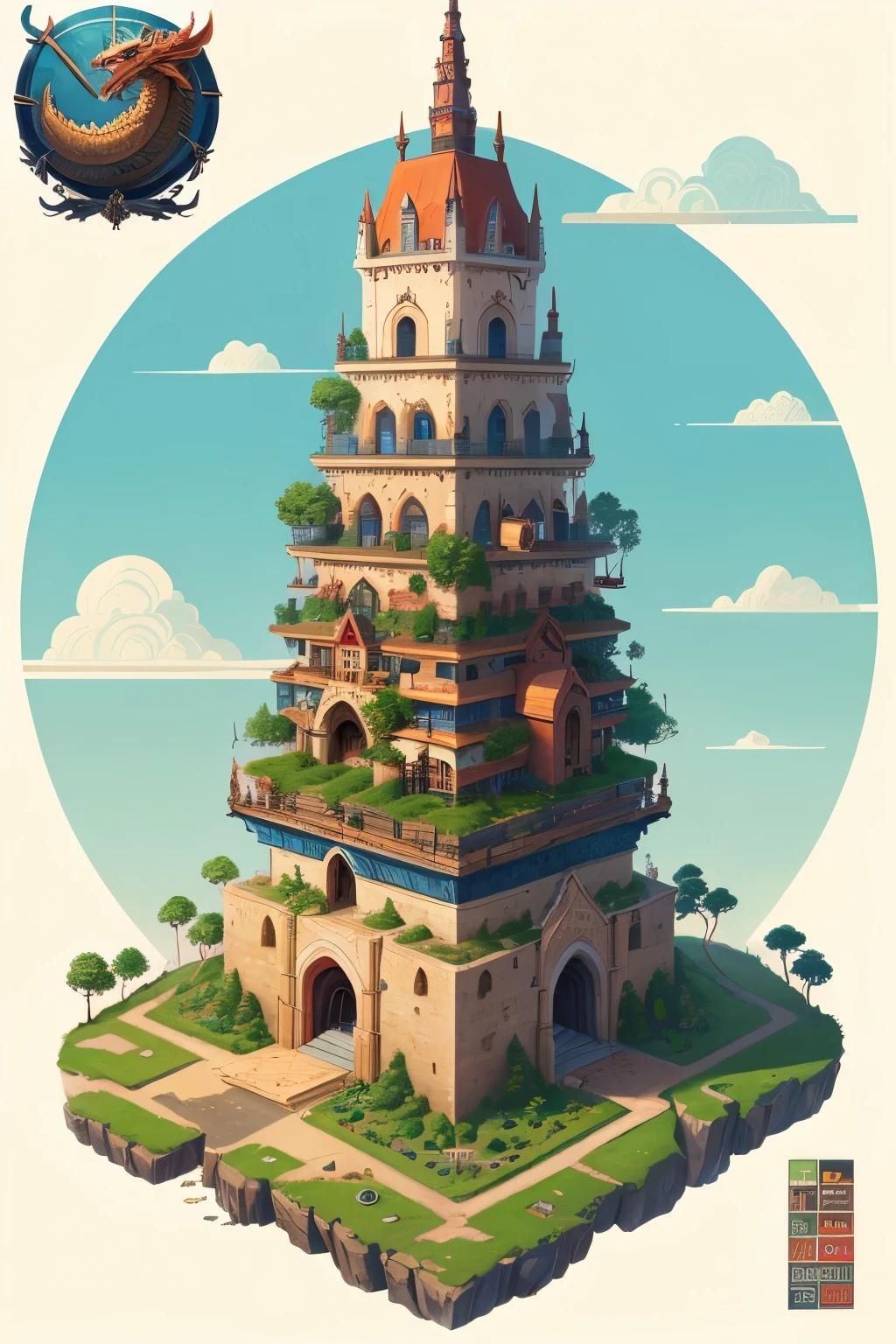 I'm making a game mode very similar to Mortal Kombat's tower mode for a new version of Rage of the Dragons, mas no meu modo tem 4 torres e cada torre tem: 3 duplas; 5 duplas; 7 duplas ; Infinito.
Gostaria de representar esse modo por uma "Dragon's Journey", schematized as if it were a map of a dragon and each tower represented parts of the dragon