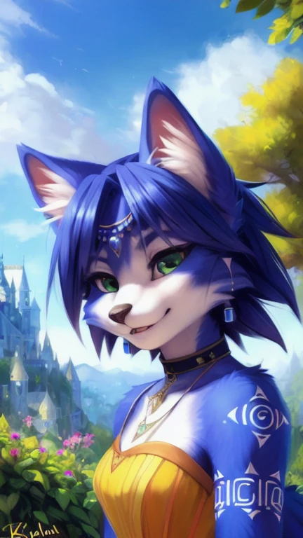 A beautiful and detailed (sweet portrait) von ((Krystal)), Sternenfuchs Krystal, Schlank, liebenswert, Green eyes, Small breasts, Raumanzug, Dekollete, Grinsen, hoch schauen,, Anthro, Pelzig, holografischer Bildschirm, Hochgeladen E621, detailed flauschige fur, (von Fluff-Kevlar, Bayard Wu, personalami, Pino Daeni), detailliertes Gesicht, (flauschige), 1girl, Allein, kein Wasserzeichen