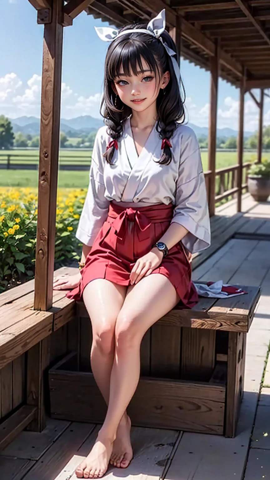 ((最high quality, 8K, masterpiece: 1.3, Ultra HD, high quality, 最high quality, High resolution, realism)) 、(high color saturation:1.0), (highly detailed skin), (最high quality:1.0), (超High resolution:1.0) ,(realistic:1.0), (Super detailed:1.0), (8K, Raw photo:1.1), Murasaki Shikibu、Wear the Twelve-Piece、Never put your feet up、In a Shinden-style building