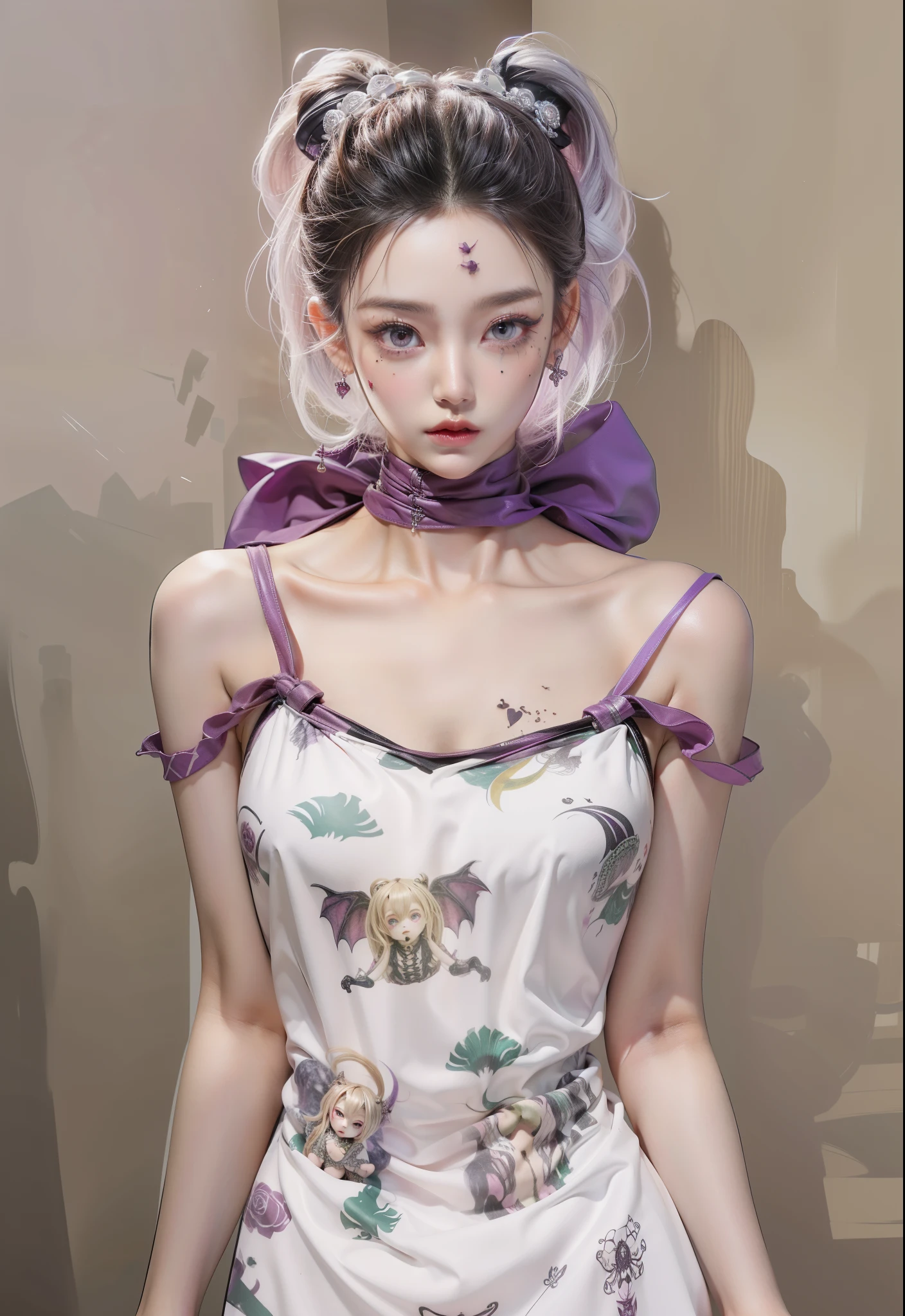 Detailed image quality，pandora witch，wing, succubus theme，堕落Angel，Excellent，scary，secret horror，tentacle，have eyes，uncanny valley effect，little beast blood moon，skeleton，vampire，Hellfire，Dark Queen，Angel，magician magic witch，black tattoo(whole body)，The tattoo is very three-dimensional，Gorgeous and intricate tattoo designs，Bow scarf
