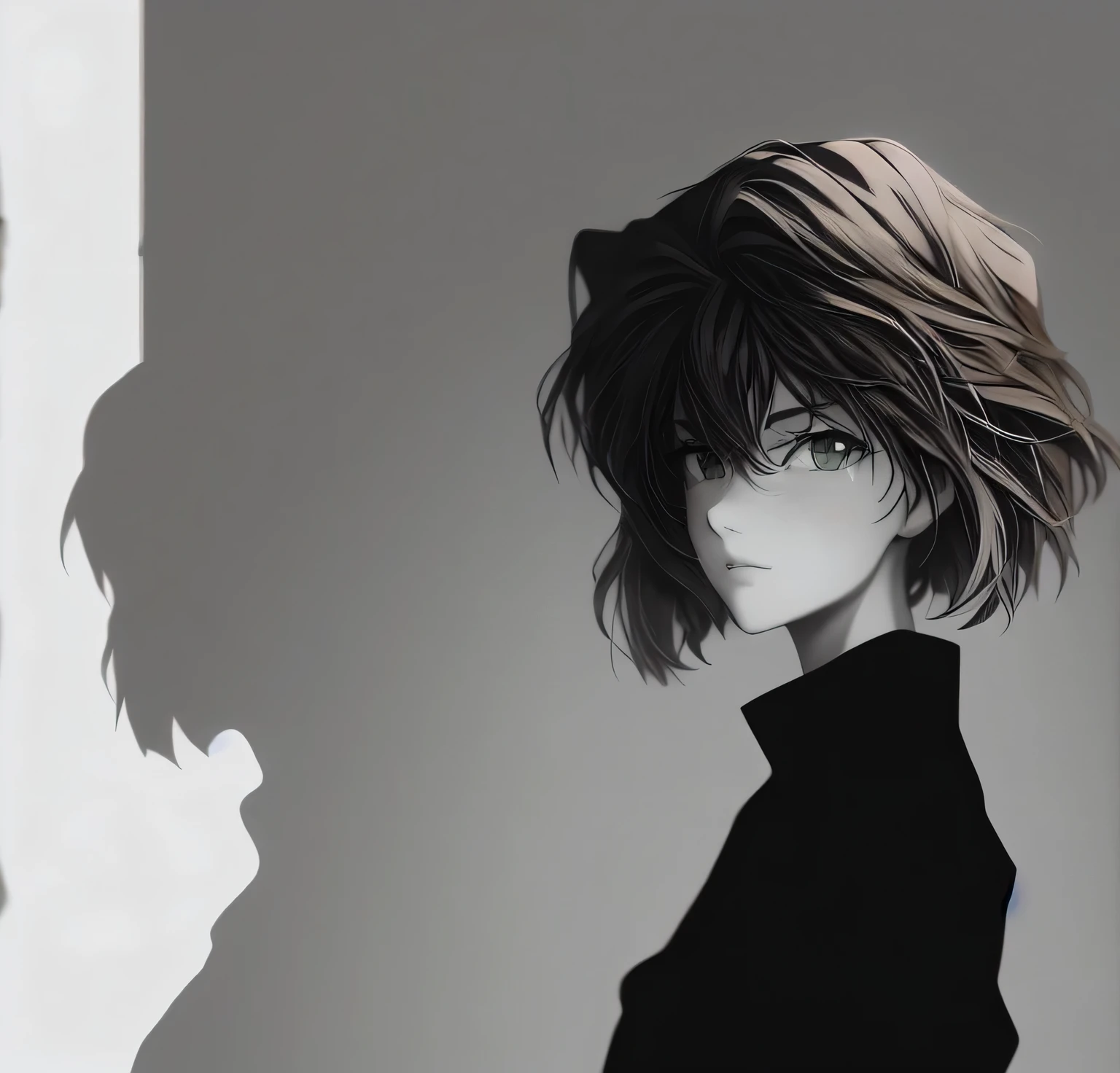 Japanese cartoons girl with short hair and green eyes standing in front of a window, Japanese cartoons shading), vector shaded Japanese cartoons, Japanese cartoons style portrait, made with Japanese cartoons painter studio, Japanese cartoons shading, Japanese cartoons realism style, Japanese cartoons. soft light, Japanese cartoons portrait, digital Japanese cartoons art, realistic Japanese cartoons artstyle, Japanese cartoons girl portrait profile, digital Japanese cartoons illustration, Japanese cartoons digital art, Japanese cartoons character portrait