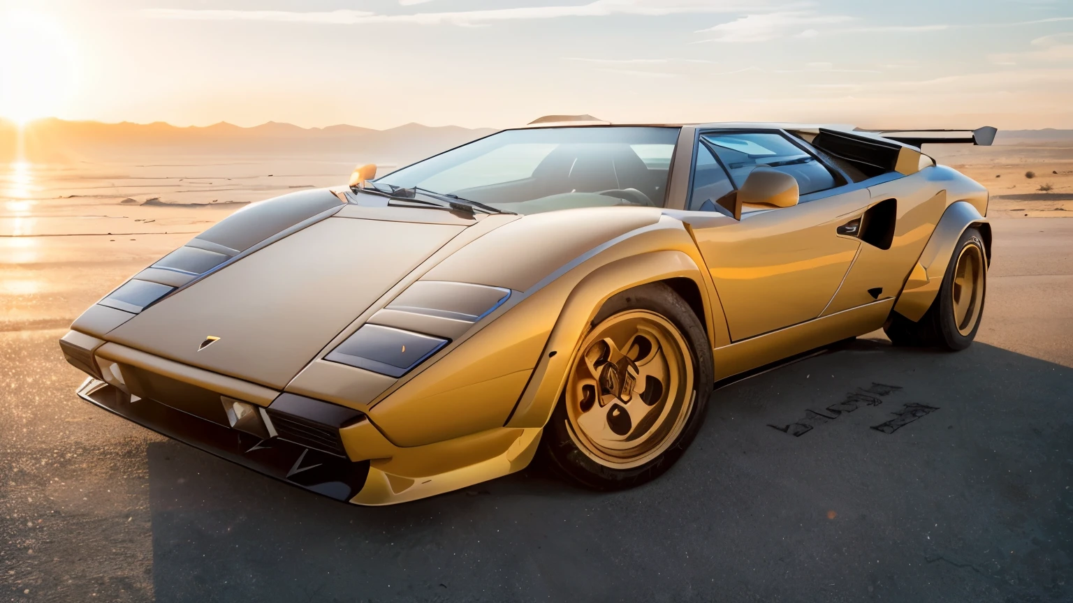 Make a red lamborghini countach the grand canyons
, Sophisticated, opulent, Golden hour, Highly detailed, Digital painting, Artstation, Concept art, Smooth, Sharp focus, Illustration, art by magali villeneuve and greg rutkowski and howard lyon.