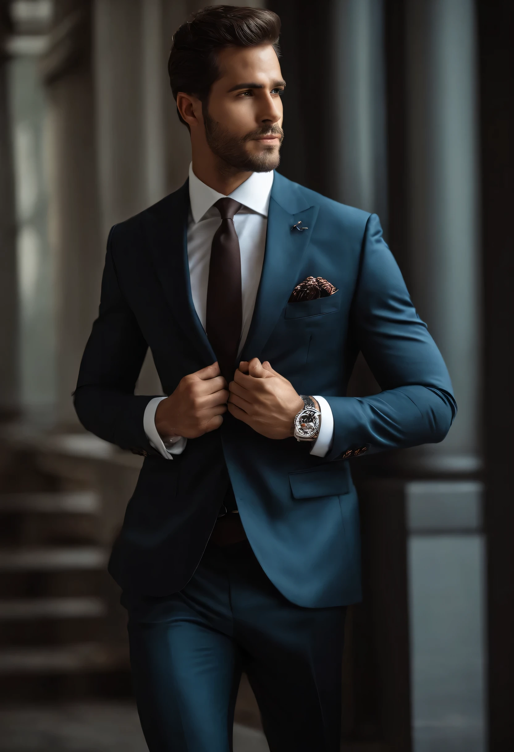 Homem de terno ajeitando a gravata no escuro, usando terno e gravata, usando terno e gravata, Detalhe do assunto: vestindo um terno, usando terno e gravata, wearing business suit, wearing a business suit, vestindo terno, usando vestes e gravatas, terno e gravata, vestindo um terno, vestindo um terno formal, Vestindo terno preto