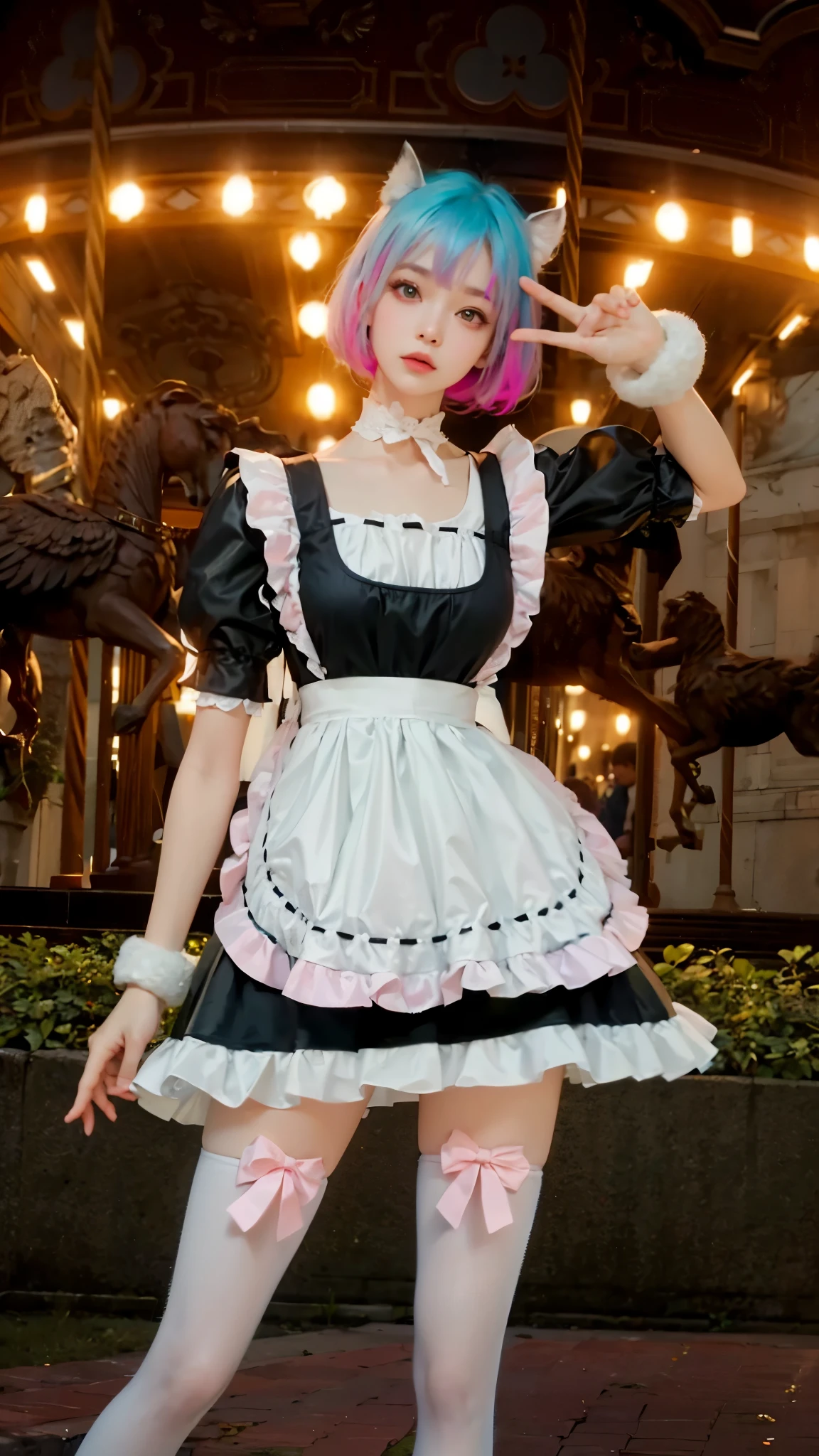best quality, high_resolution, beautiful girl, red eyes, white hair