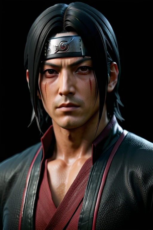 master part, best quality, ultra detali), Retrato do Sasuke Uchiha utra realista 4k --v 4