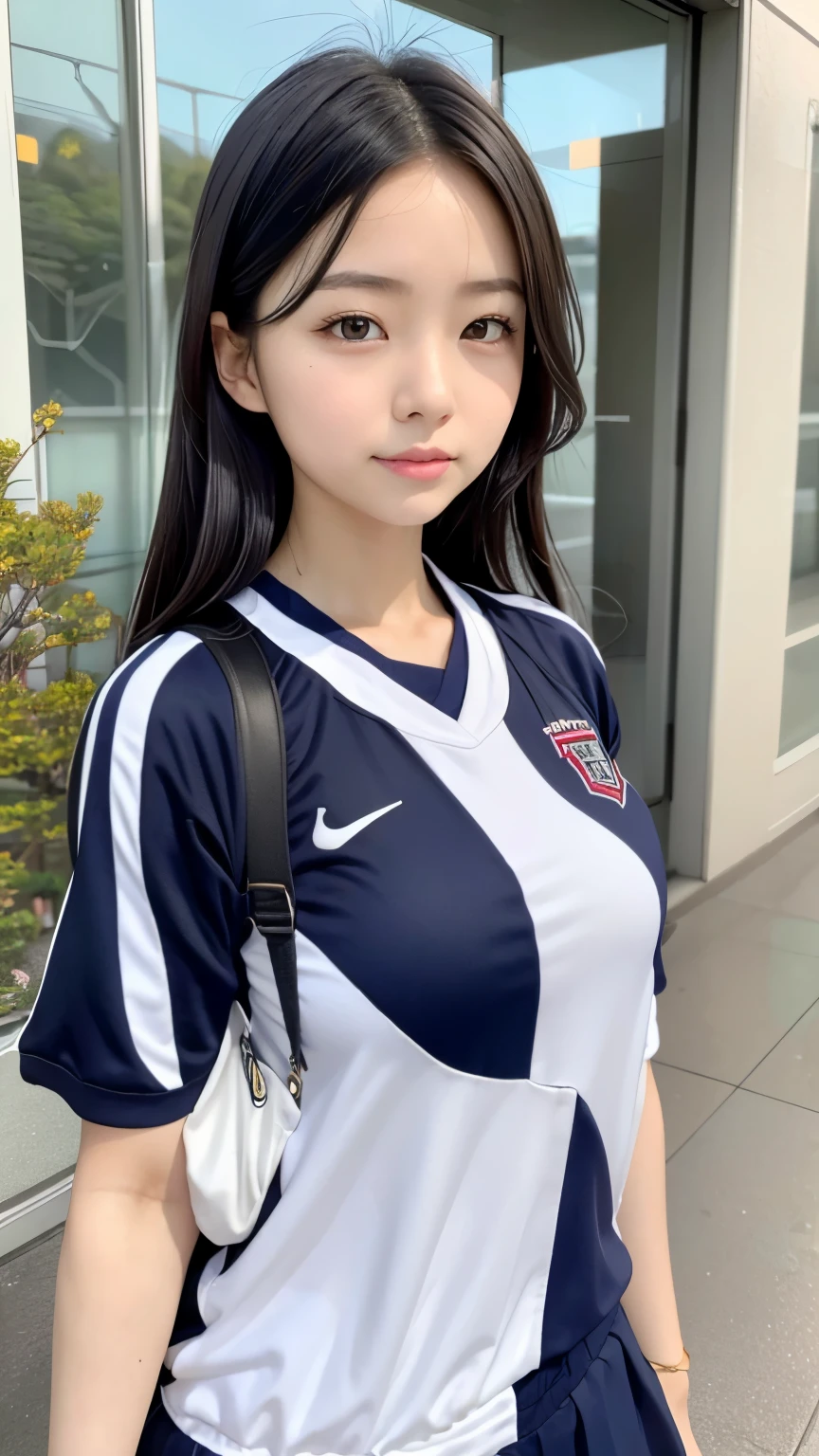 Japanese beautiful girl　Wearing an athletics uniform。