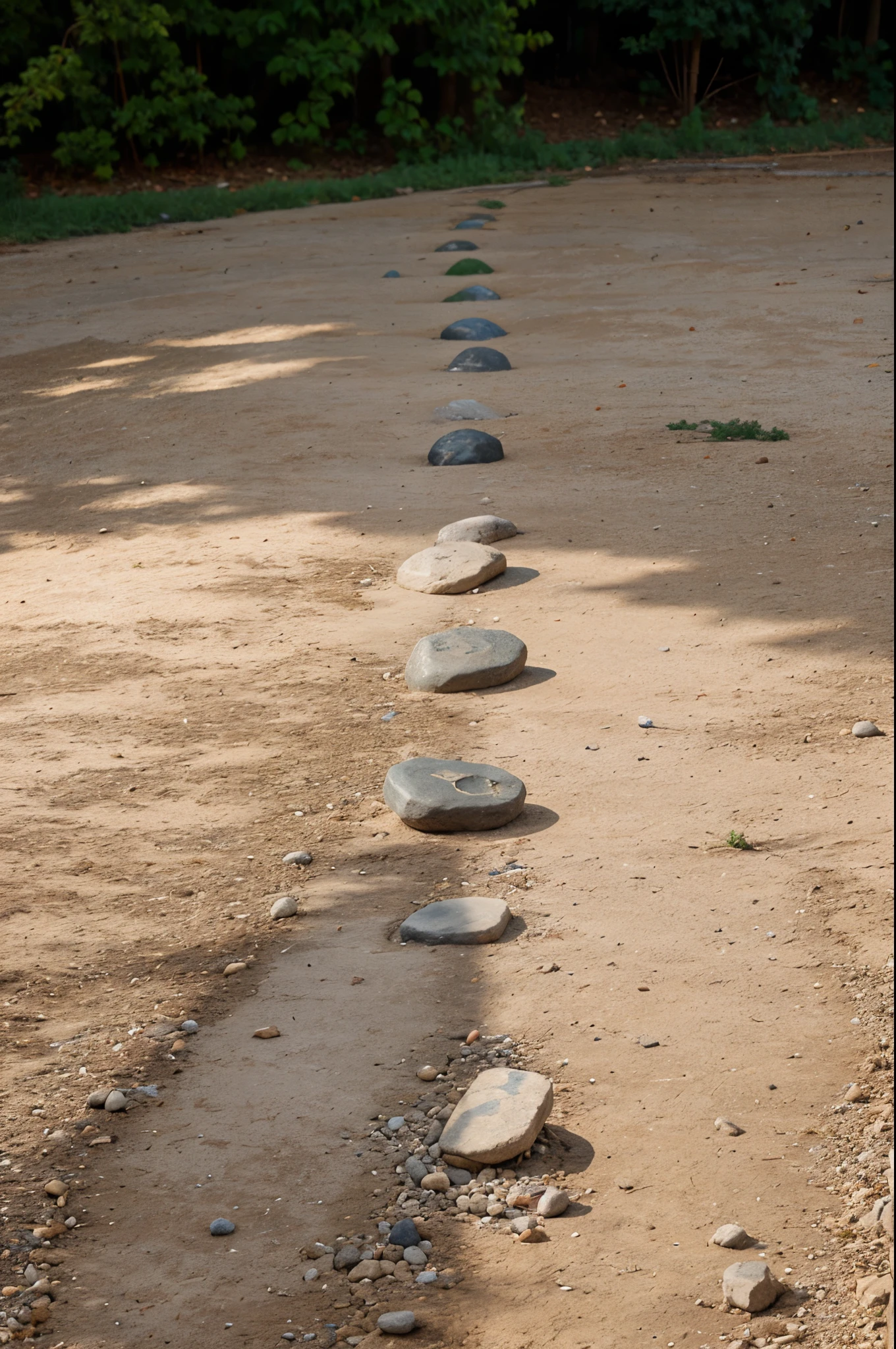 neatly arranged stones
