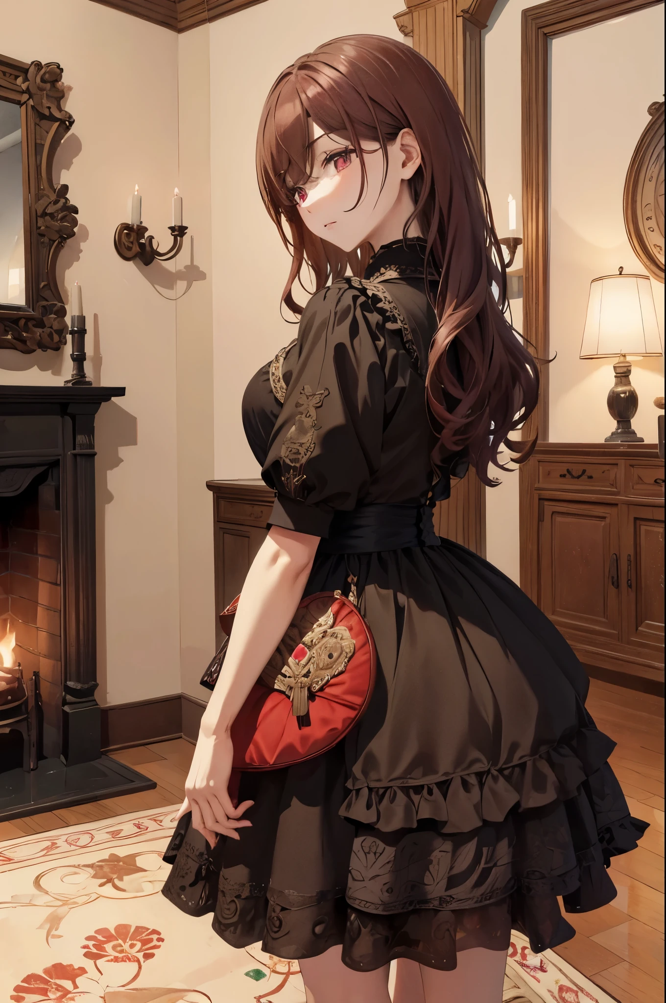 ((highest quality, 16k, masterpiece: 1.3)),HD Photo Ultra HD High Quality 8K Sketch New Chat Star 2023-07-05 02:46:07 Detailed description of the living room of a Gothic villa 2023-07-05 02:46:07 The living room of this Gothic villa、Full of mystery and ancient charm. When you enter the living room, The first thing you see is、Huge bronze door with exquisite Gothic patterns., give it a solemn feeling. The living room walls are a deep, rich purple., and壁は重いえんじ色のベルベットの壁紙で覆われています, It feels vague and mysterious.. In the center is、There is a huge Gothic painting of an ancient castle surrounded by black clouds and lightning. The living room furniture is carefully selected antiques, ゴシック様式の独特のbeautyを披露. On the marble stove、The mantelpiece is fitted with a wrought iron cover featuring an elaborate Gothic motif.. Next to it、There's an ancient black leather sofa with strange gothic patterns engraved on the chair backs., giving it a solemn and mysterious feeling. The living room floor、Covered in a thick red velvet blanket, Intricately embroidered Gothic pattern, Noble and luxurious. In the center is、There is a huge black solid wood coffee table with antique bronze and delicate porcelain details., This is particularly delicate. The lighting design throughout the living room is very special., A black wrought-iron Gothic-style chandelier hangs in the corner, and、The light casts strange shadows through the exquisite glass lampshade., people々Gives a dreamy and mysterious feel to. Ancient iron candlesticks line the walls.、The red candle was lit, Add a romantic touch to your entire living room. The living room also features Gothic decor., Black iron sculptures and strange wall hangings, and、A large gothic table clock with an antique red streamer in the corner, Ringing melodious and mysterious bells. The entire living room of the Gothic villa is filled with darkness、beauty,BREAK ((highest quality, 16k, masterpiece: 1.3)), beauty, 1 girl, big: 1.2, thin abs: 1.1, (crawl on all fours:1.5), (kneel down:1.5), (super detailed face, highly detailed lips, fine eyes, double eyelid), short hair, Pause, black bikini, white bed, camera's line of sight, sweating, Funny, sleepy look, from below, (1girl:1.3),(Perfect hands:1.3),(Perfect Anatomy:1.3), (master piece:1.3),(best quality:1.3), detailed,8k ②th:high resolution,beautiful detailed eyes, cute eyes, sparkling pupils, Intricate Iris Details, Captivating Eye Reflections, Sparkling Highlights in the Eyes, Depth and Dimension in the Pupils, Subtle Color Variations in the Iris, Meticulous Eyelash Details, detailed eyes, ③Lighting:Best Illumination, Part ④⑤: ultra-detailed face,detailed skin, ⑥Body shape:(slender body type:1.3), Seven heads, small head, ⑦Skin: ⑧Expression:(blush:1.1), looking back, waiting for a kiss, ⑨Style: BREAK 10. Subject:aamadoka,(mole under eye:0.8),short hair,bangs,hairclip, ⑪Hair: shiny hair, floating hair, short hair, brown hair, mole under eye, mole, hair ornament, hairclip, BREAK ⑪Hair: shiny hair, floating hair, short hair, brown hair, mole under eye, mole, hair ornament, hairclip, BREAK piercing, (wrinkles between eyebrows:1.3)