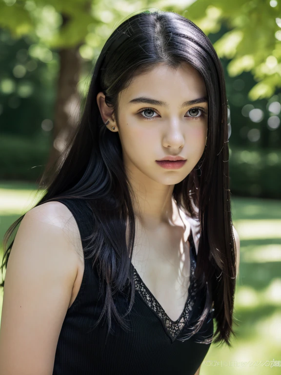 ( masterpiece, top quality, best quality,8k,************ girl,ultra detailed,raw photo:1.5),(photorealistic:1.4), (long black hair:1.5), (cinematic lighting), PerfectNwsjMajic, , Surrealism, UHD, ccurate, Super detail, textured skin, High detail, Best quality, dynamic angle, (high nose,White skin),[Beautiful blue eyes],[flat chest:large breasts:0.5],(1girl),(good anatomy:0.5)),(outside:1.5),