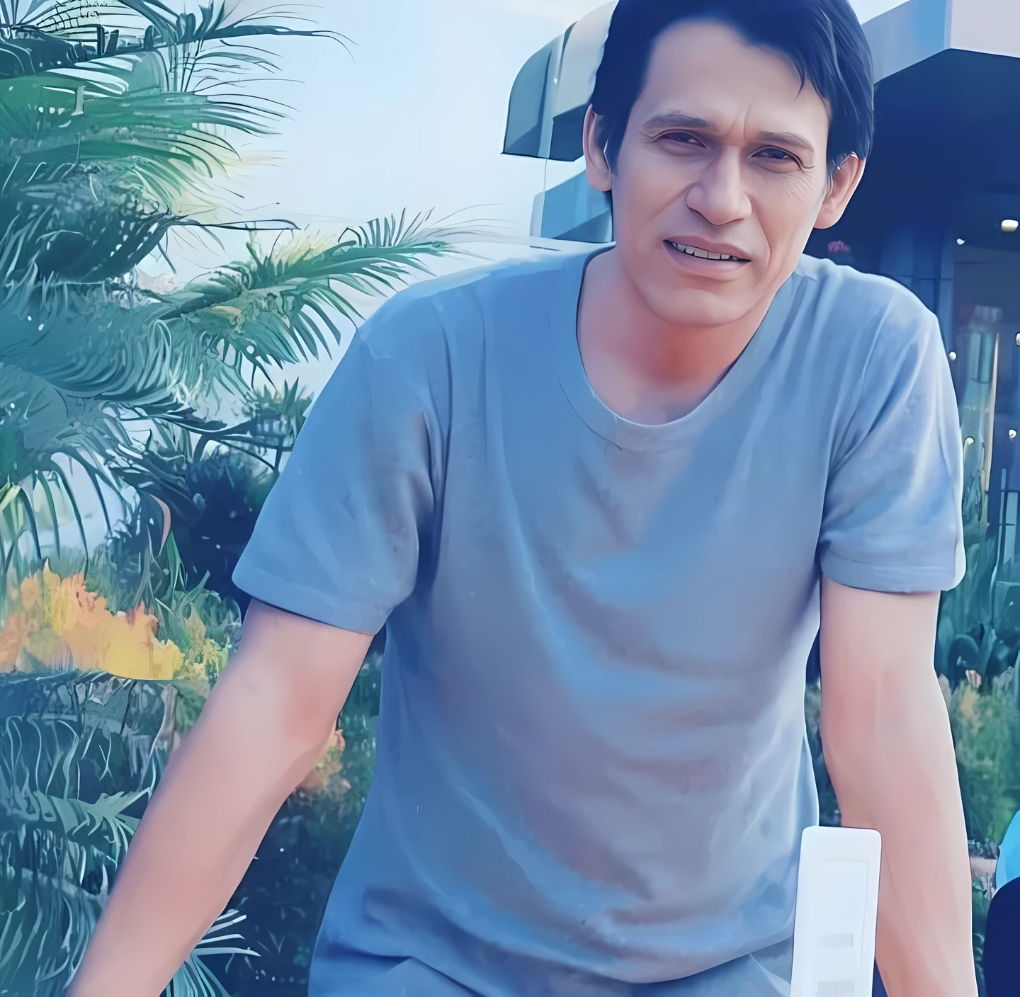 there is a man sitting on a bench with a book, 4 0 years old man, john jude palencar, thawan duchanee, ramil sunga, nivanh chanthara, mohamed chahin, profile picture, 38 years old, profile photo, taken in the early 2020s, profile pic, bao pham