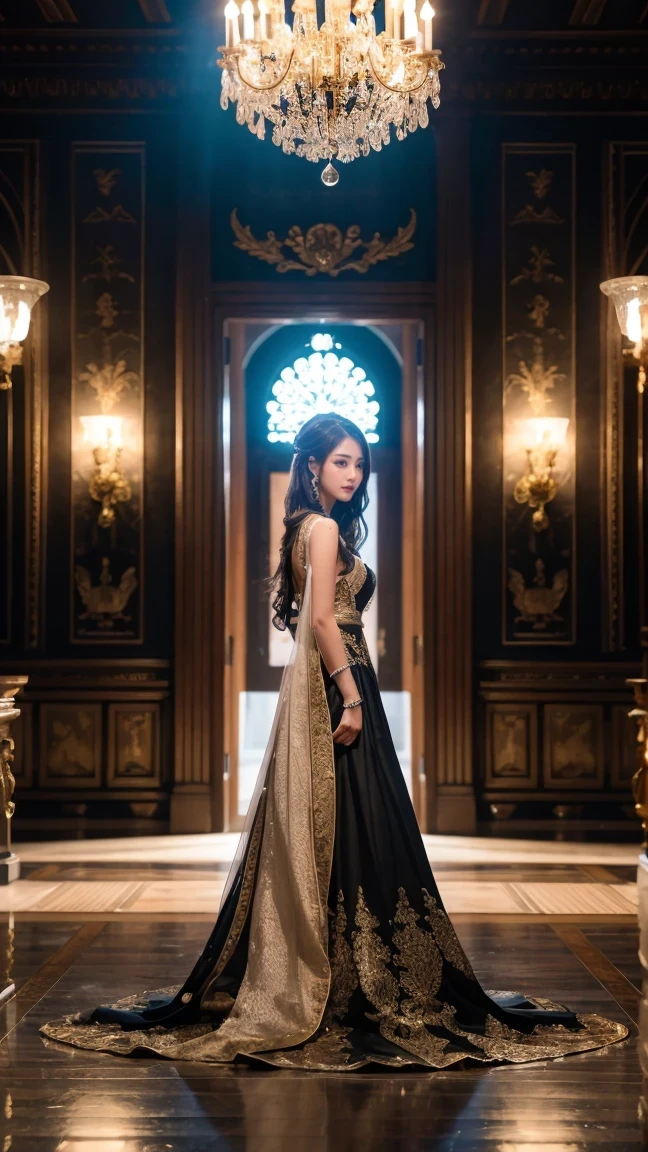 young intricate woman in royal palace, wide angle lens f/2.8, ultra insane high resolution intricate textures, texture indentation, perfect perspective, perfect geometry, ultra insane ambient lighting, ultra insane ambient shadows, luminism, ultra detailed busy background, tessellation, maximalism, perfectionism, IPA Award wining masterpiece,
