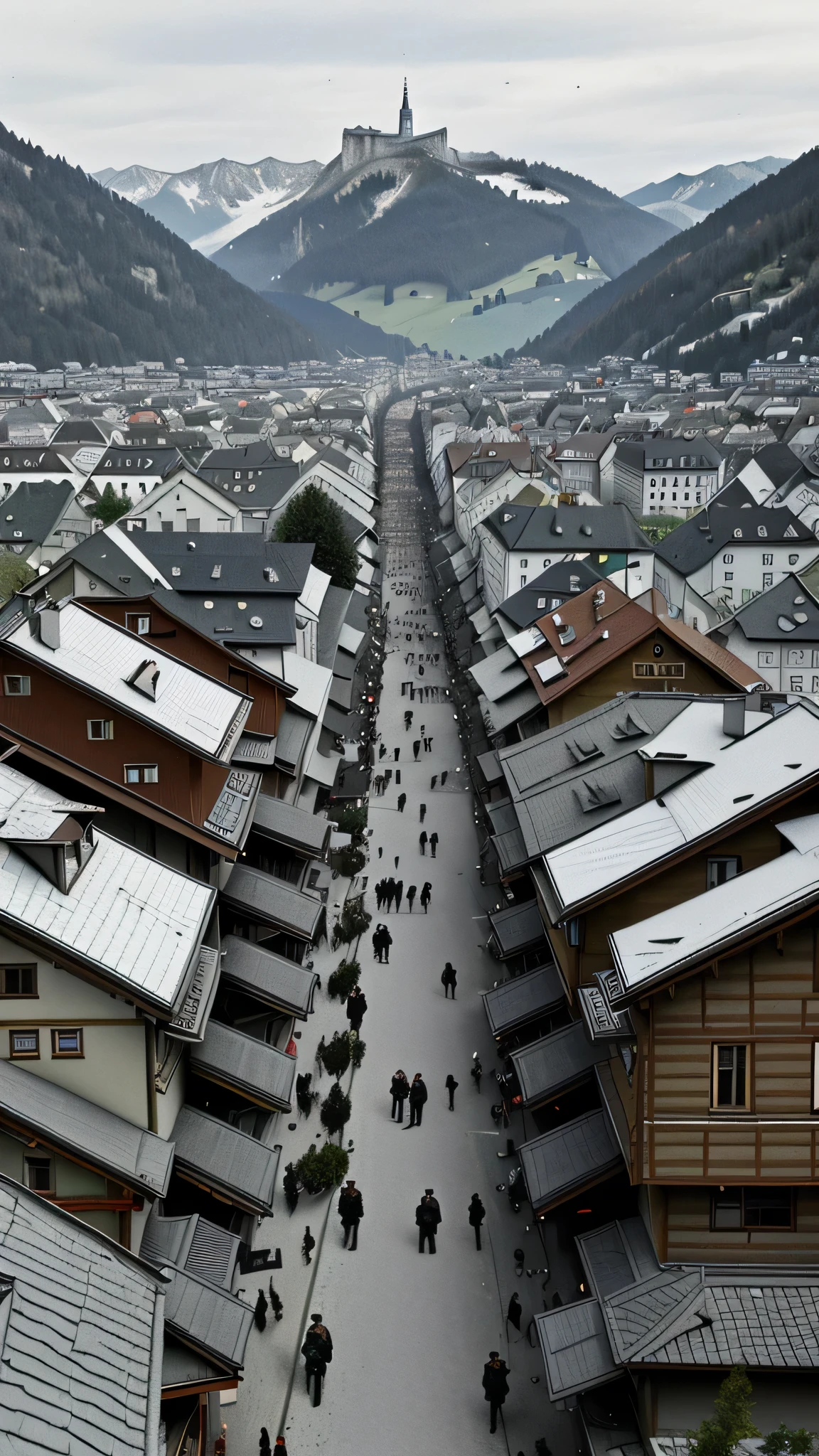 Tension in the city of Austria in 1914