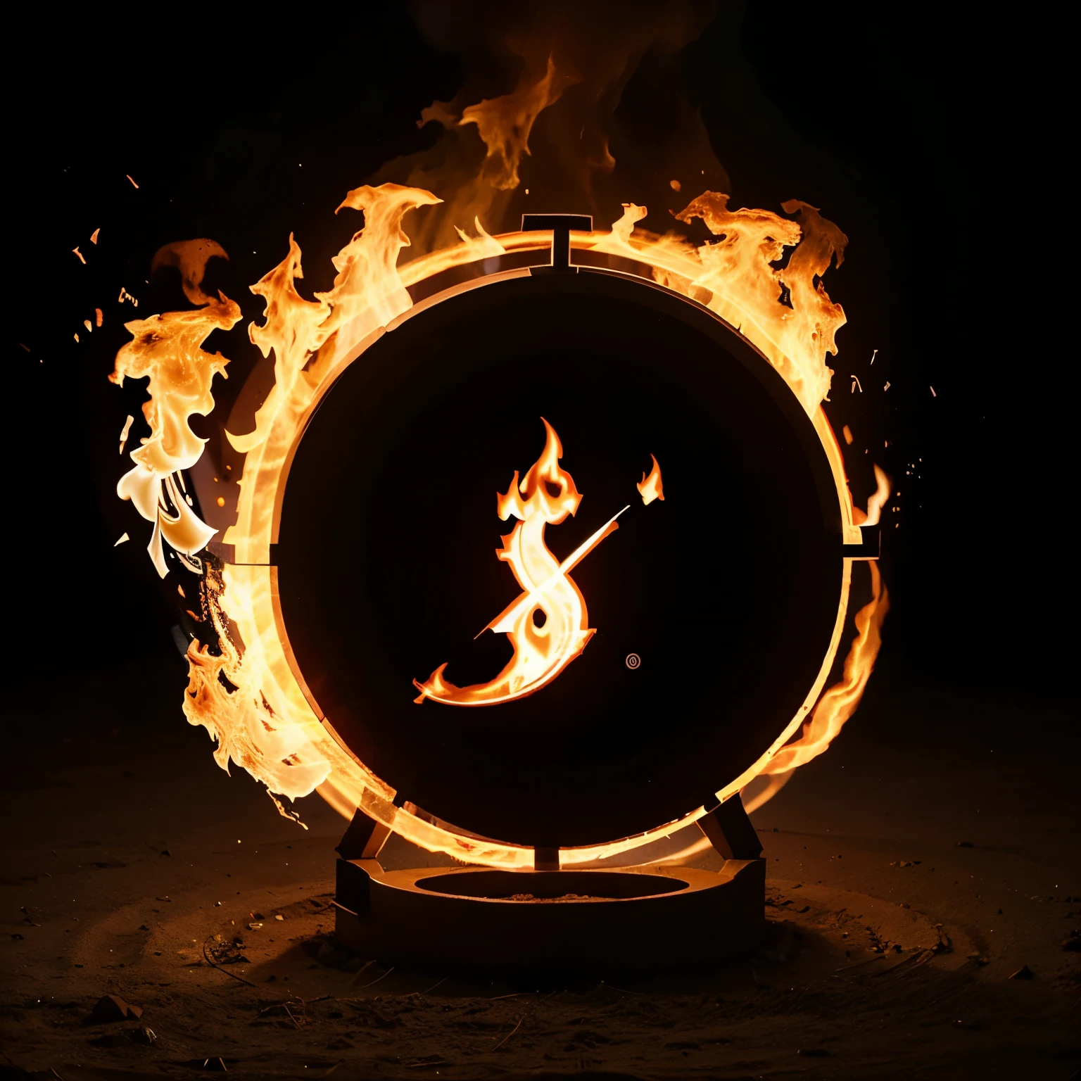 Circular logo of a ball with flames and around it has the initials Ssj