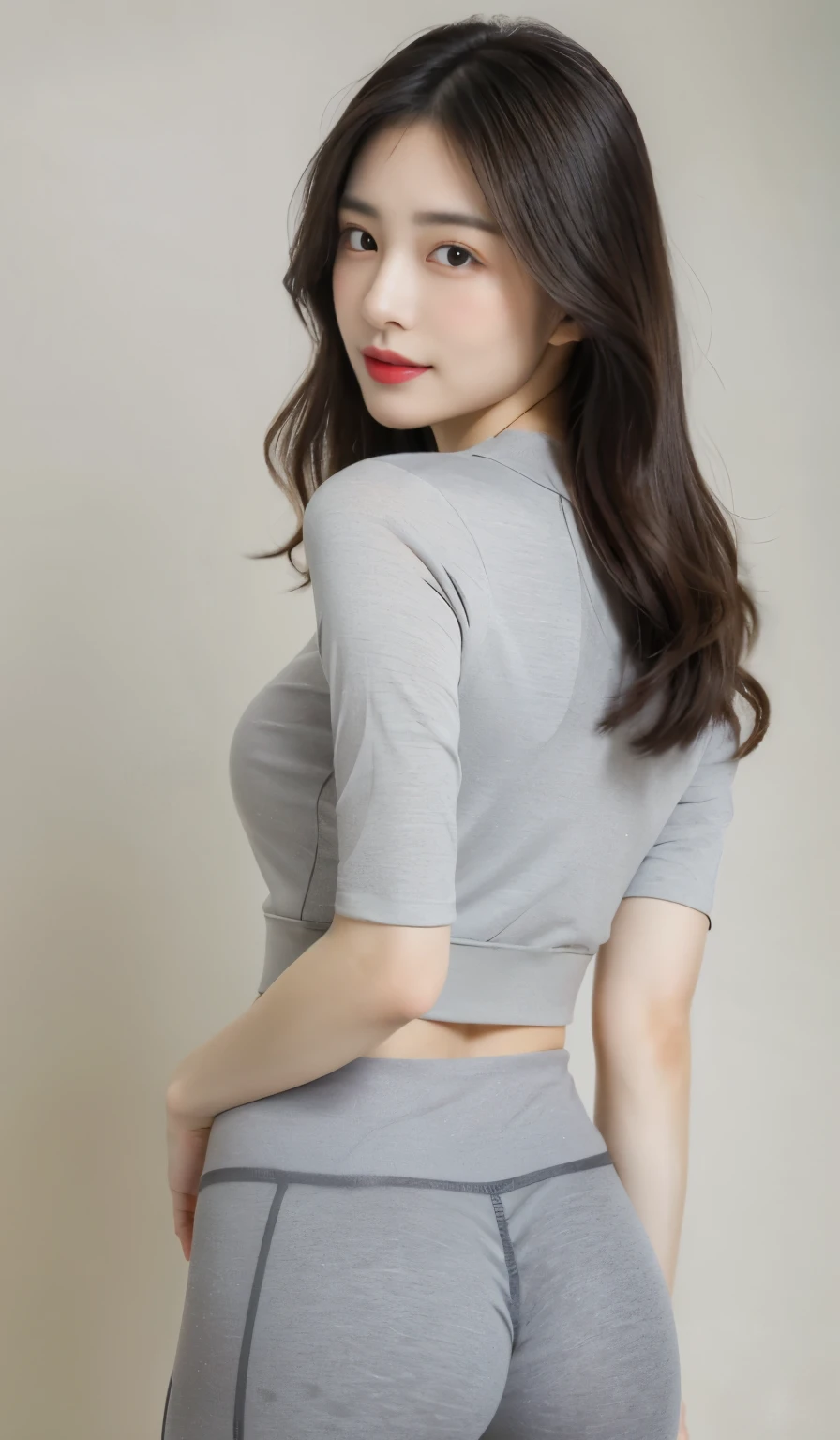 (wide hips:1.35), (thigh gap:1.35), (large breasts:1.3), (intricate details:1.3), (face, mature female:1.3), (photorealistic perfect ratio hand), (1thumb 4fingers), (detailed realistic length), (perfectly shaped hand figure,), (beautiful face), (perfect eyes),  (happy smile:1.3), (charming bright smile:1.3) (dynamic angle),  (dynamic standing), (random Sexy clothes), (random hair color), (random earrings), (World&#39;s top 1 supermodel, 24-year-old Korean woman), walking, t-shirt, ND filter --ar 3:2 --q 2 -- stylize 250
