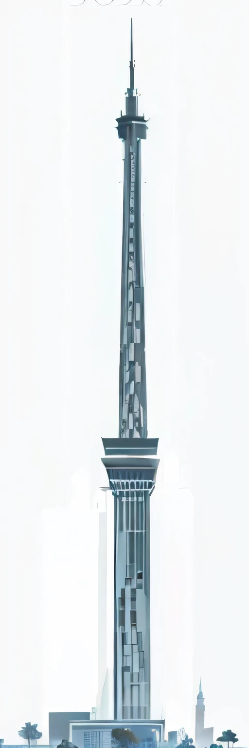 there's a tall tower with a clock on top of it, glass obelisco of the void, imagem conceitual, tall skyscraper, elevador espacial, espada grande, spire, lead - covered spire, Single tower flooded, calatrava, obelisco, the space needle, macuahuitl, Tokujin Yoshioka, Sem fundo