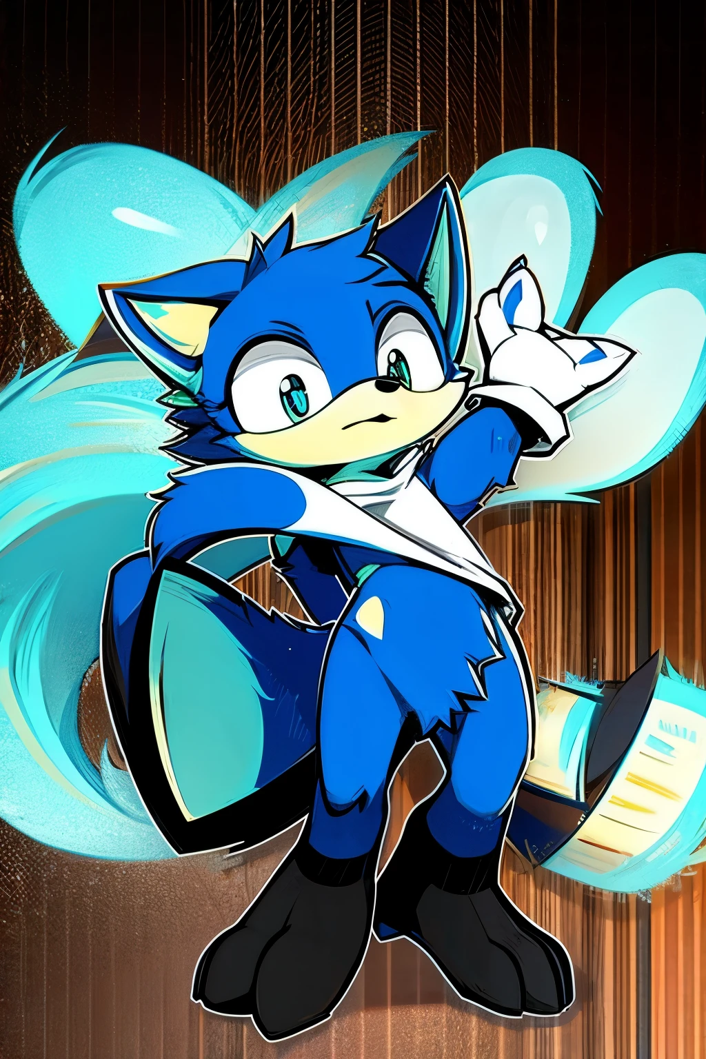 Sonic the Hedgehog in T-Pose: An Exquisite Digital painting
Sonic the Hedgehog, iconic character, in the pose of T-Pose,
An animated masterpiece, intricately woven, no less.
Blue fur, spiked with electricity, shines radiantly bright,
Detailed texture, lines of movement, every quill carefully sterilized in sight.
Sonic's arms, resting at his sides, hands relaxed, customary pose,
White T-shirt, the contrast of colors, adding depth to the design's организованный компонент.
Mid-drift exposed, show