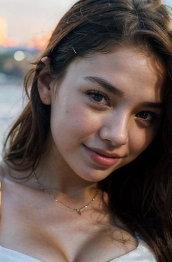 a close up of a woman in a bikini posing for a picture, a picture by Niko Henrichon, reddit, tachisme, portrait sophie mudd, sydney sweeney, cute seductive smile, 2 4 year old female model, she has a cute face, slight cute smile, a beautiful -agedl, young and cute girl, beautiful young catgirl