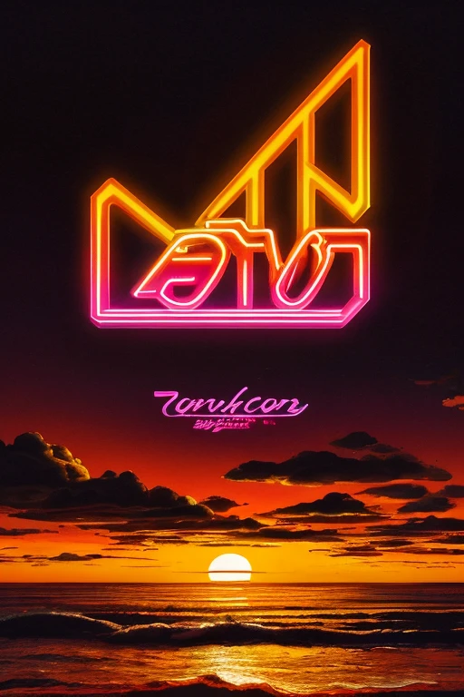 Liminal space, Anemoia, Kenopsia, Dreamcore, Nostalgiacore, Album Cover, Punk Rock aesthetic, Synthwave Aesthetic, Vaporwave Aesthetic, low-res polygonal 3D Graphics, Antiquated 3D graphics, Retro 3D graphics, Beach Scene, location based on Bar Harbor, Maine, location based on Wells, Maine, Location based on Kennebunkport, Maine, Black Background, hellenic pillars, sunset, usage of four colors ((Orange, Purple, Yellow, and Greenish-Cyan)), Neon, wire frame landscape, Hellenic Pillars of Muscular Furries
