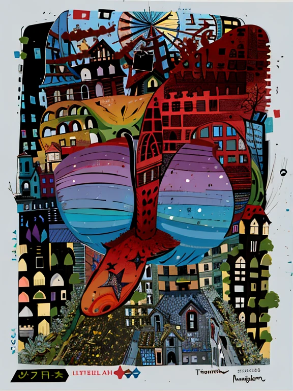 Trees and buildings in the background,Sonnenuntergang in the distance, SONNENUNTERGANG-ILLUSTRATION, ruhiger Abend. digitale Illustration, niedrige Details. digitale Zeichnung, Sonnenuntergang in der Stadt, dusk ; digitale Zeichnung, Sunset with falling leaves, dusk in der Stadt, dusksstadt im Hintergrund, City twilight landscape, devastate. digitale Illustration, im Stil der digitalen Illustration, Sonnenuntergang