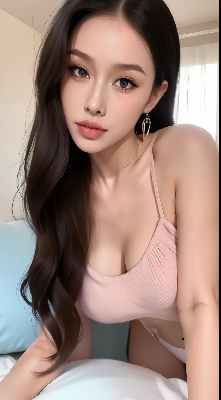 Fashion model 20 years old [[[[closeup cleavage]]]], [[[[boobgasm]]]], [[[[coll]]]], [[[[bshoulders]]]], perfect  eyes, Perfect iris，Perfect lips，perfect teeth，Perfect skin，with fair skin，Long face，slender nose，Soft front light，hdr，Movie girl，Casual，long whitr hair，inside in room，during night，（pastel colour：1.2）