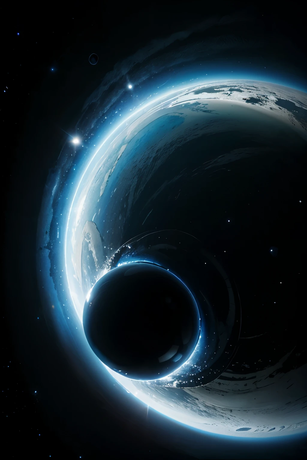 the inflection of the black hole in a blue universe