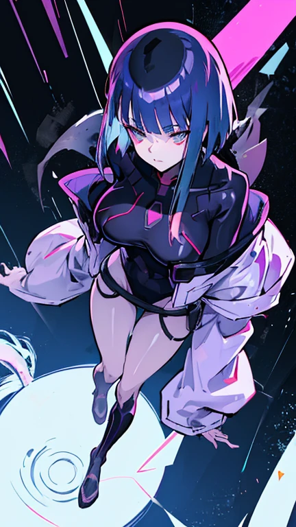 anime, a woman in a purple coat and a black hat in the rain, ghost in the shell art style, ghost in the shell, ghost-in-the-shell, gits, in the anime ghost in the shell, cyberpunk anime art, ghost in the shell style, ghost in the shell color scheme, gits anime, anime cyberpunk art