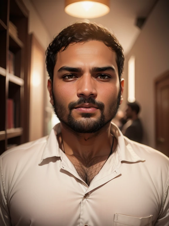 arafed man with a beard and a beige shirt, jayison devadas, vinayak, by Max Dauthendey, vastayan, alphonso azpiri, aketan, journalist photo, johnatan wayshak, ranjit ghosh, by Rajesh Soni, by Jitish Kallat, professional profile picture, avatar for website