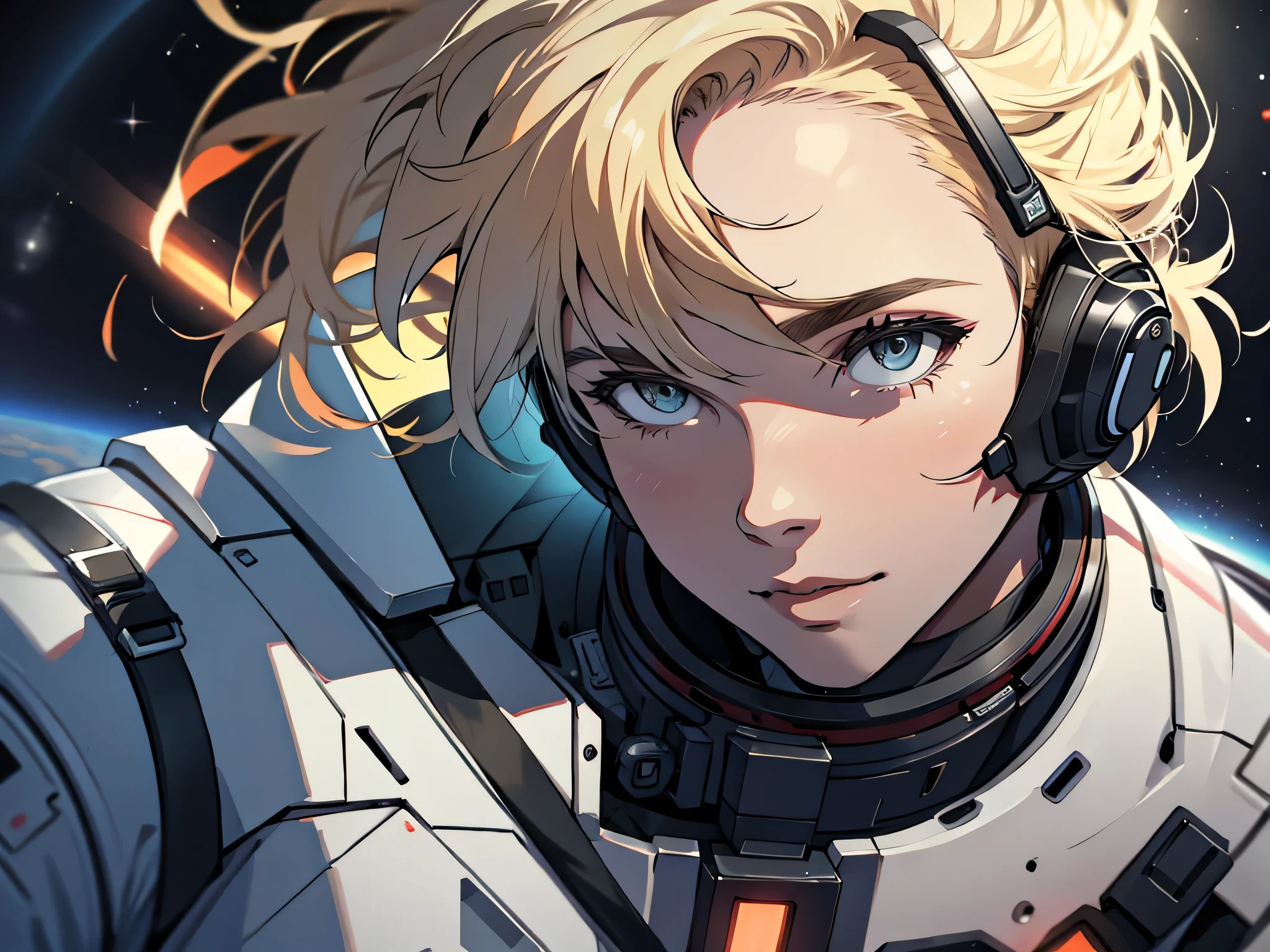 people in futuristic space suits embracing