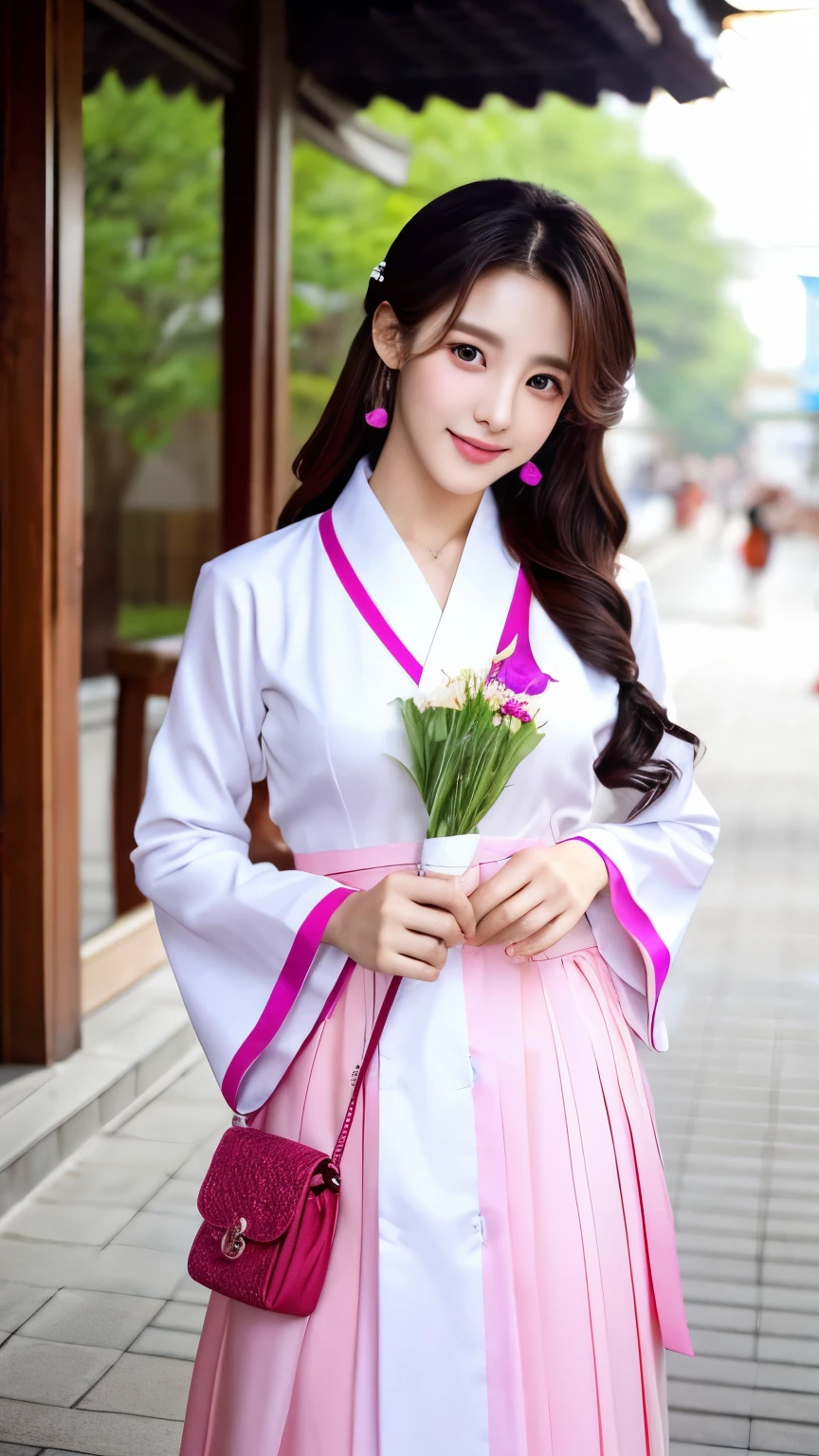 Korean beauty wearing hanbok、perfect beauty、Glamour