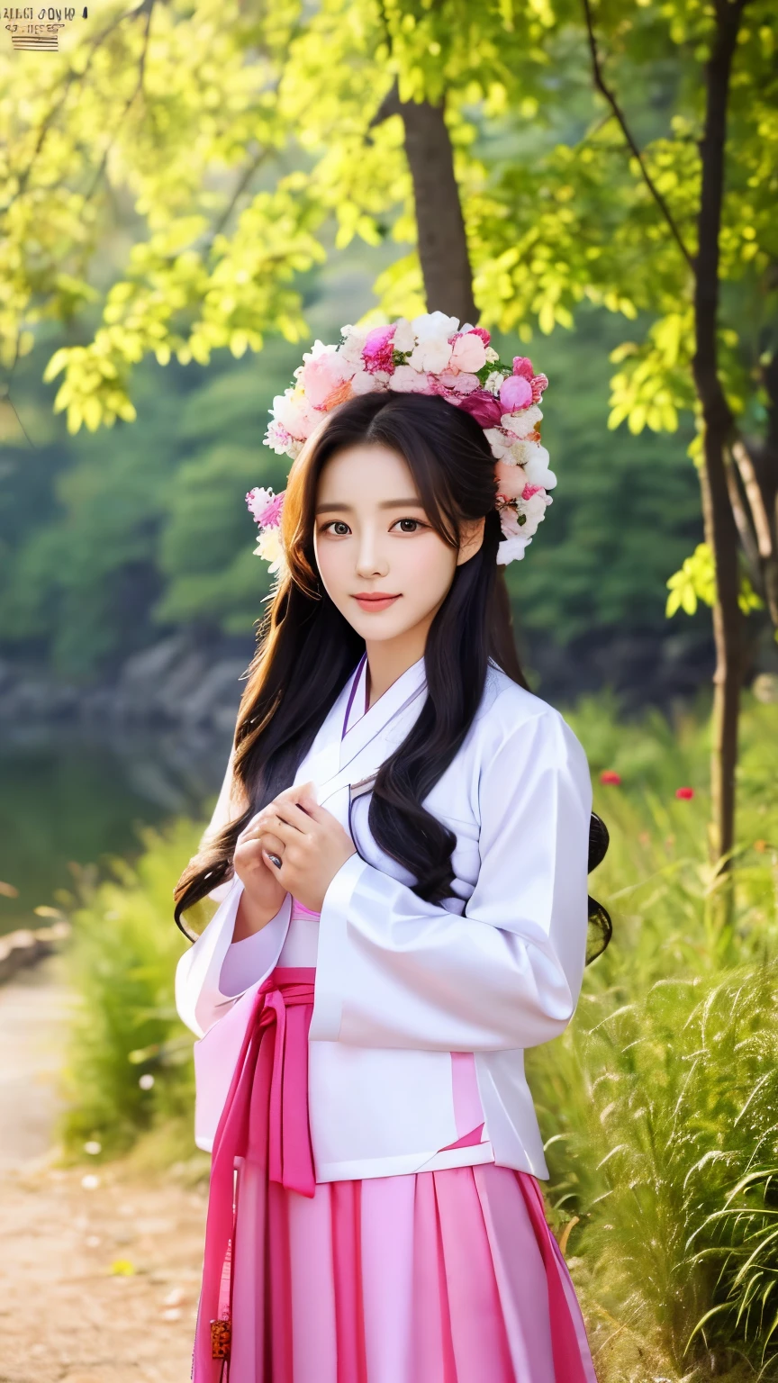 Korean beauty wearing hanbok、perfect beauty、Glamour
