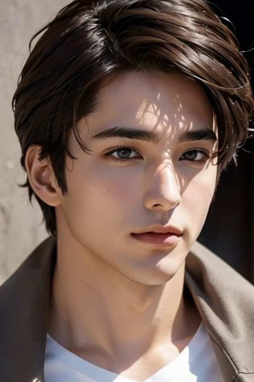 A man with brown hair and brown eyes