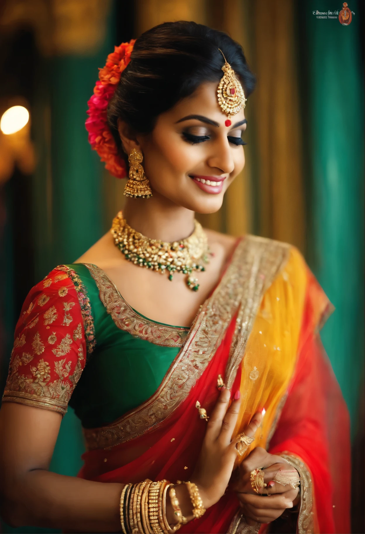 indian beauty in saree、perfect beauty、Glamour.whole body