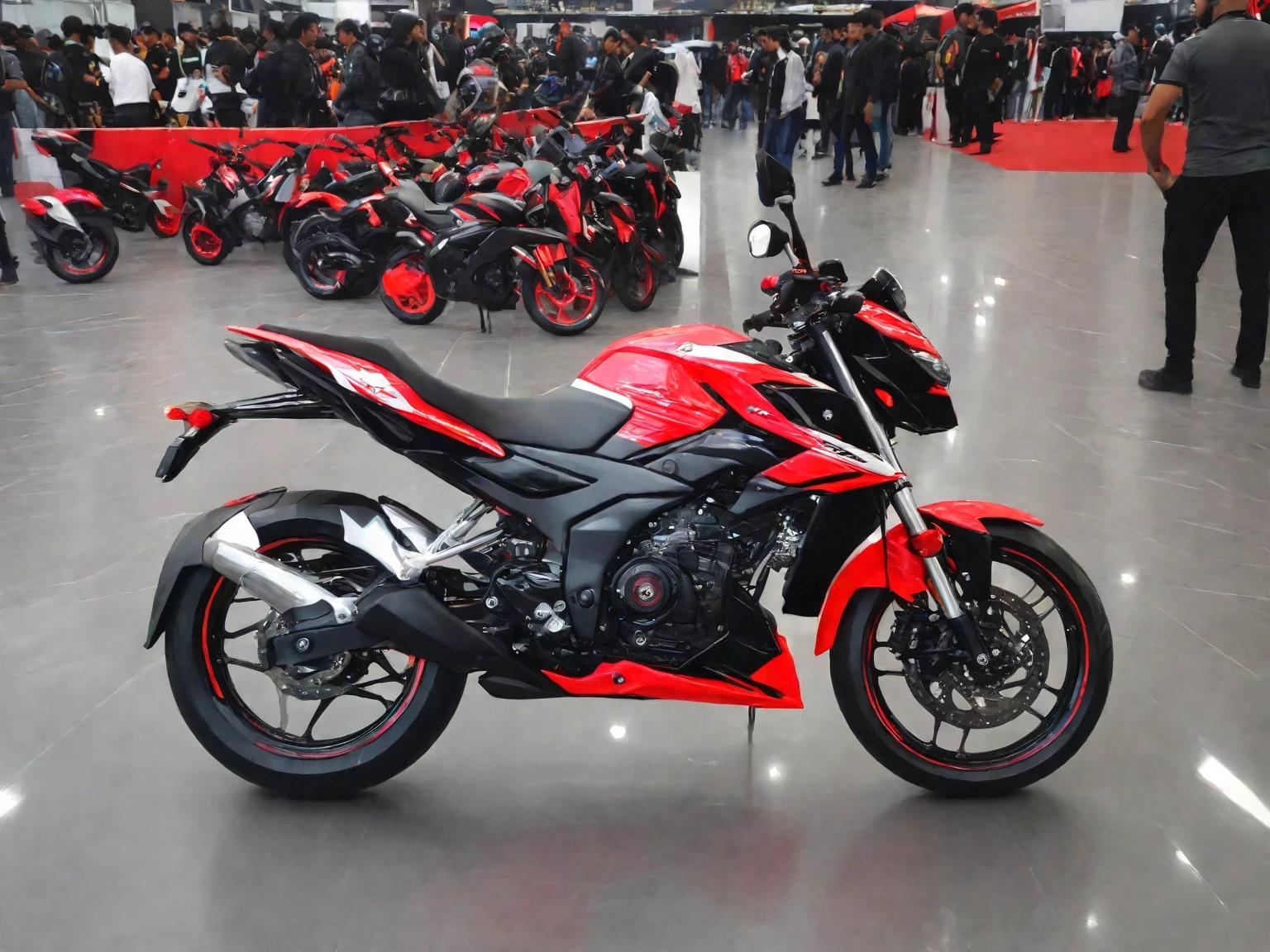 a close up of a motocicleta parked on a white surface, pulsar, (afilado), dispositivo completo, suzuki futurista, lab, motocicleta, negro steel with red trim, tomado en 2 0 2 0, turismo, afilado, kawasaki, [ cinematographic, negro and red only, negro, negro and red only!!!, sin fondo, Disparo frontal, afilado ), mx2