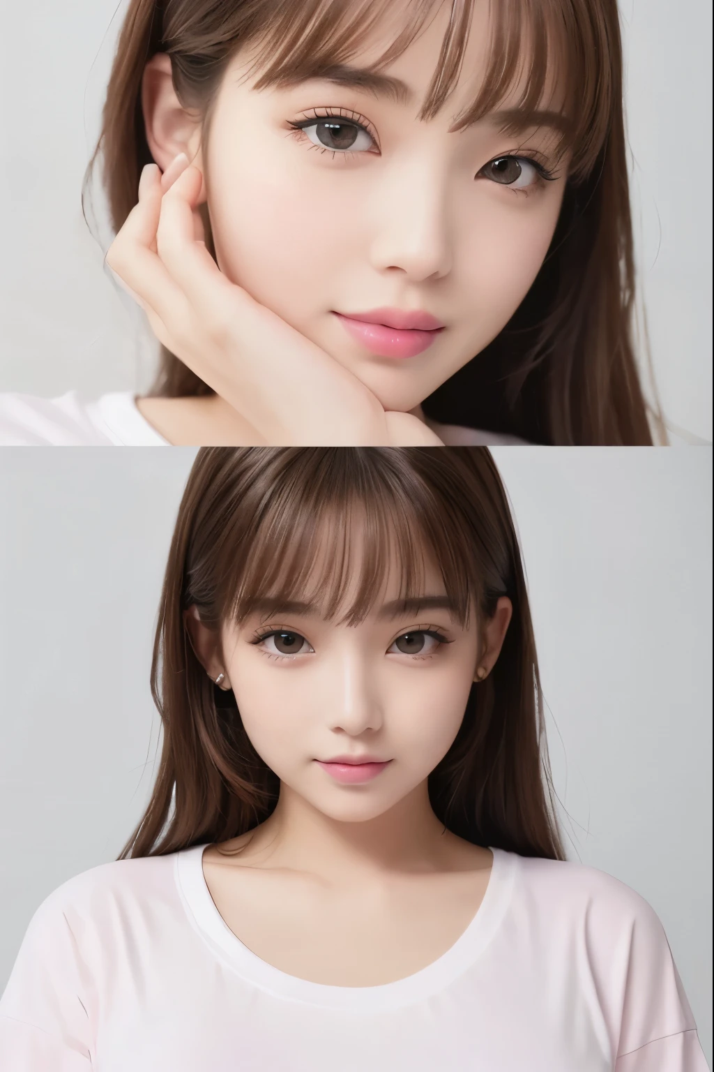((Detailed and realistic faces)), (7 years old:1.2), (1 person), girl, (Baby Face:1.2), (Very thin body:1.3), (Small breasts), Inside a luxury department store, (nude), (The gesture of tucking black hair behind the ears with both hands), (No makeup), (whole body), (((Expressions of ecstasy))), (((Close your eyes faintly)))