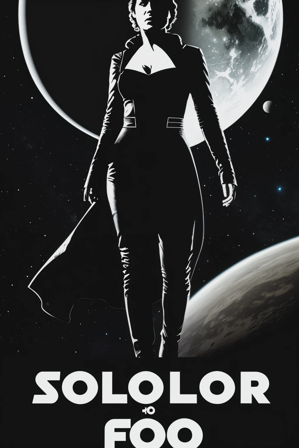 Solo, frau, Mechanical body, dark planet, scince fiction
