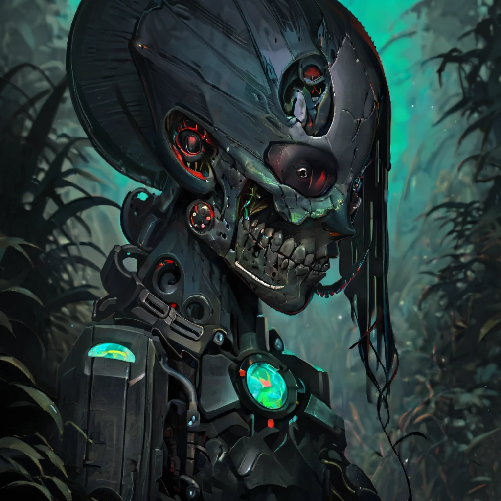 splash page decompressed comic cover art, joelle jones style expressive ink comic, rich color grading, rotoscope hyperrealism, frederic delavier musculature anatomy detailed accurate precise illustration, internal mechanics of robotic Medusa, cinematic, chiaroscuro lighting, surreal, slender medusa filled with steampunk gears and machinery, vertigo, overwhelming, intense, depth, Medusa, splash page decompressed comic cover art, ink style figure, candid, snake skin dress, ((art style expressive Joelle Jones and "Sean Gordon Murphy" comic drawing)), wordless, cinematic poster double exposure, optical illusion, image within image, abyss void black no visibility darkness, full body portrait, (background, pine barrens, entropy, rewilding, magic hour sunset, galaxy stars, cosmos), (horror, abstract, surreal, body, cosmic), body anatomy drawn in Frederic Delavier musculature anatomical illustration art style, (face, ornate black metal corpse paint, resembles Grace Jones), (body, Naga, snakefolk, lower body snake tail, snake woman hybrid, bald, hairless, skeleton, snake skin tattoos, piercing eyes, snake pupils, over the shoulder), (colors, merge bleak muted deep fiery radiant glowing ROYGBIV, forest green to earth brown), craftsmanship nuance, (art style Gerardo Zaffino charcoal), subliminal orchids, nyctophobia, (wordless, single image), silhouette
