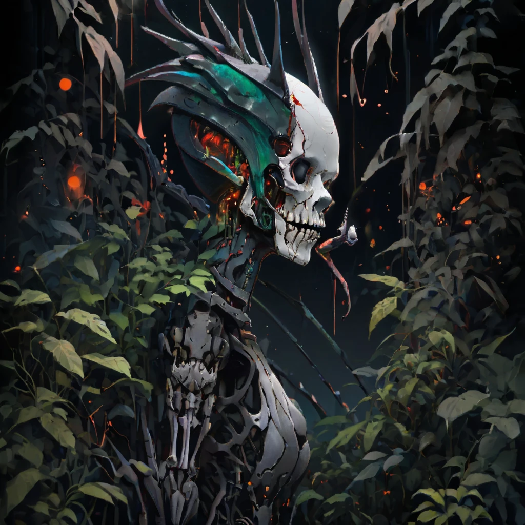 splash page decompressed comic cover art, joelle jones style expressive ink comic, rich color grading, rotoscope hyperrealism, frederic delavier musculature anatomy detailed accurate precise illustration, internal mechanics of robotic Medusa, cinematic, chiaroscuro lighting, surreal, slender medusa filled with steampunk gears and machinery, vertigo, overwhelming, intense, depth, Medusa, splash page decompressed comic cover art, ink style figure, candid, snake skin dress, ((art style expressive Joelle Jones and "Sean Gordon Murphy" comic drawing)), wordless, cinematic poster double exposure, optical illusion, image within image, abyss void black no visibility darkness, full body portrait, (background, pine barrens, entropy, rewilding, magic hour sunset, galaxy stars, cosmos), (horror, abstract, surreal, body, cosmic), body anatomy drawn in Frederic Delavier musculature anatomical illustration art style, (face, ornate black metal corpse paint, resembles Grace Jones), (body, Naga, snakefolk, lower body snake tail, snake woman hybrid, bald, hairless, skeleton, snake skin tattoos, piercing eyes, snake pupils, over the shoulder), (colors, merge bleak muted deep fiery radiant glowing ROYGBIV, forest green to earth brown), craftsmanship nuance, (art style Gerardo Zaffino charcoal), subliminal orchids, nyctophobia, (wordless, single image), silhouette