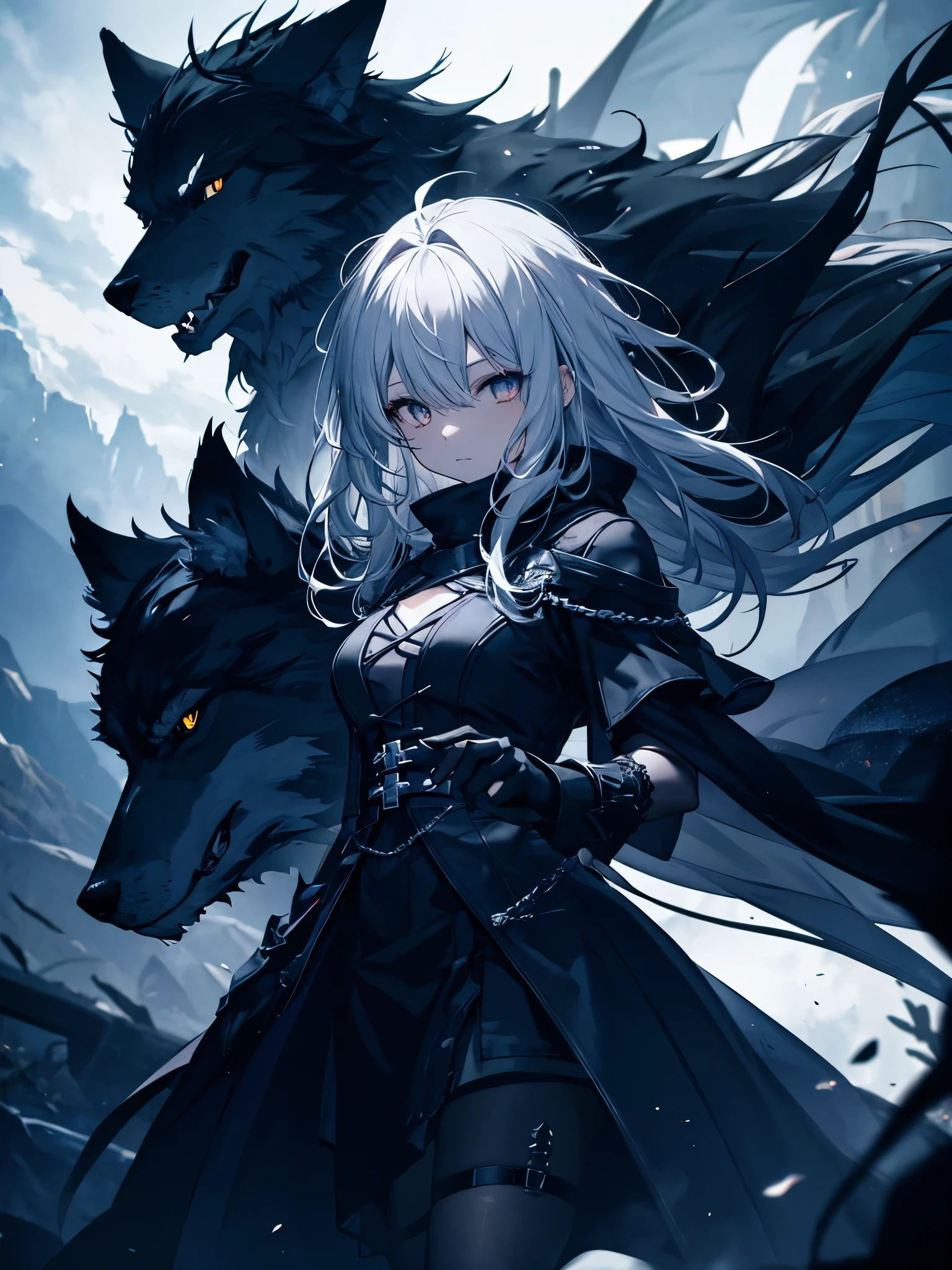 darkness、Wolf、darknessを纏ったWolf