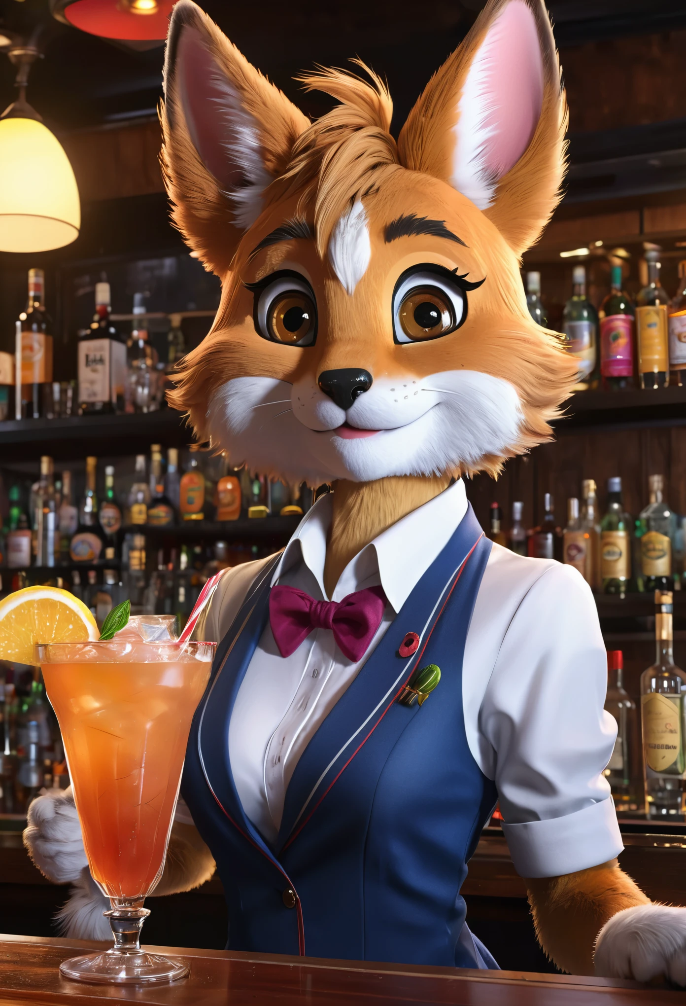 top quality, best quality, High-quality illustrations, masterpiece, super high resolution, detailed background, bartender, bar, cocktail, 6+boys, 6+girls, absurdres(highly detailed beautiful face and eyes)perfect anatomy, expression, good lighting, cinematic shadow(kemono, furry anthro)assorted poses, dynamic angle,