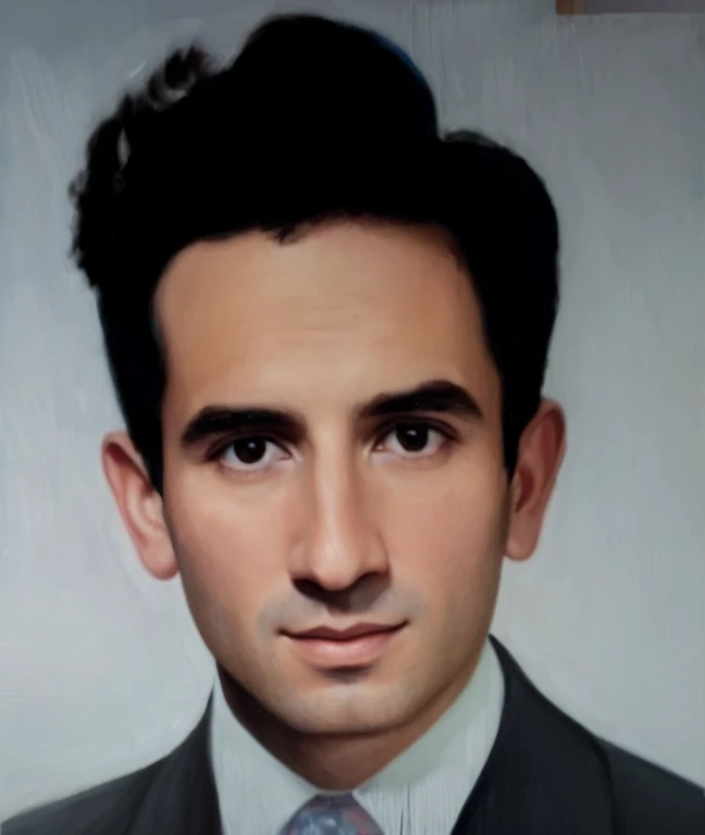 Arafed photo of a 30-year-old man.., in an oil painting style, Una foto coloreada, Retrato detallado en color, Retrato de estudio en color, Retrato al estilo de Craola, Se parece a Ebru Sahin, Foto de retrato realista, Foto coloreada, transformation portrait, Retrato detallado