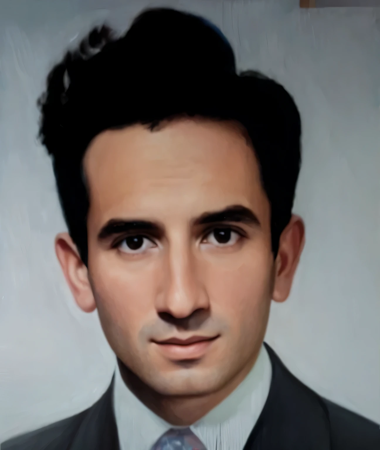 Arafed photo of a 30-year-old man.., in an oil painting style, Una foto coloreada, Retrato detallado en color, Retrato de estudio en color, Retrato al estilo de Craola, Se parece a Ebru Sahin, Foto de retrato realista, Foto coloreada, transformation portrait, Retrato detallado
