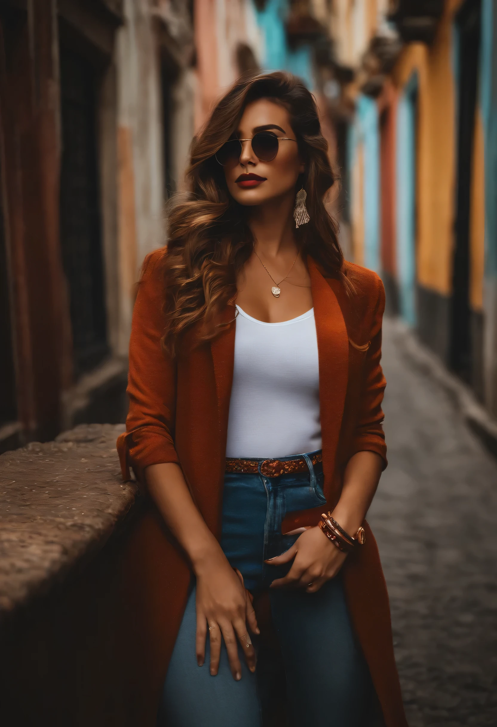muito bom, agora aproxime a imagem como se fosse uma foto de self com o proprio telefone e mude a roupa para uma roupa mais social